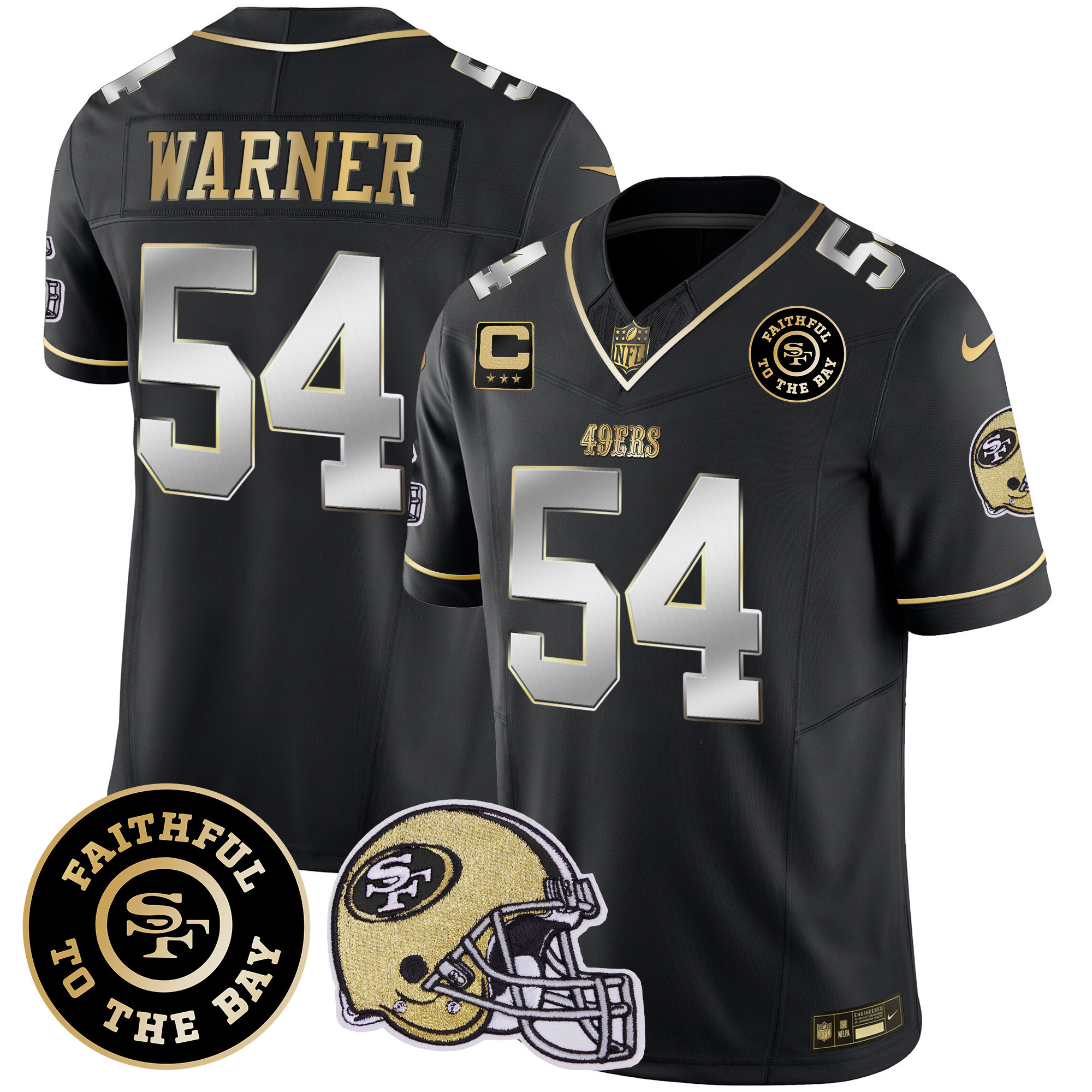 Men's 49ers Faithful To The Bay Patch Vapor Limited Jersey V5 - All Stitched - Image 36