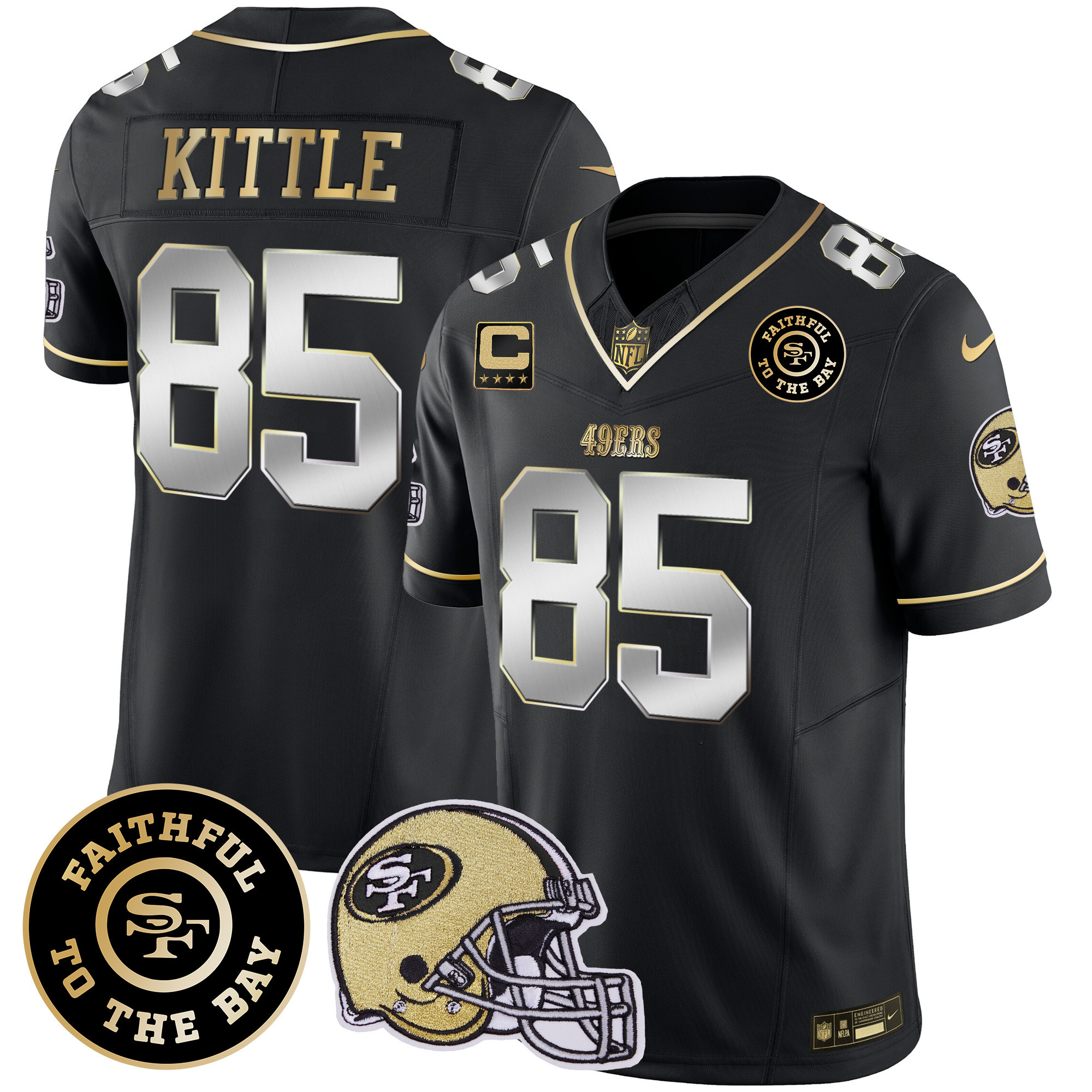Men's 49ers Faithful To The Bay Patch Vapor Limited Jersey V5 - All Stitched - Image 35