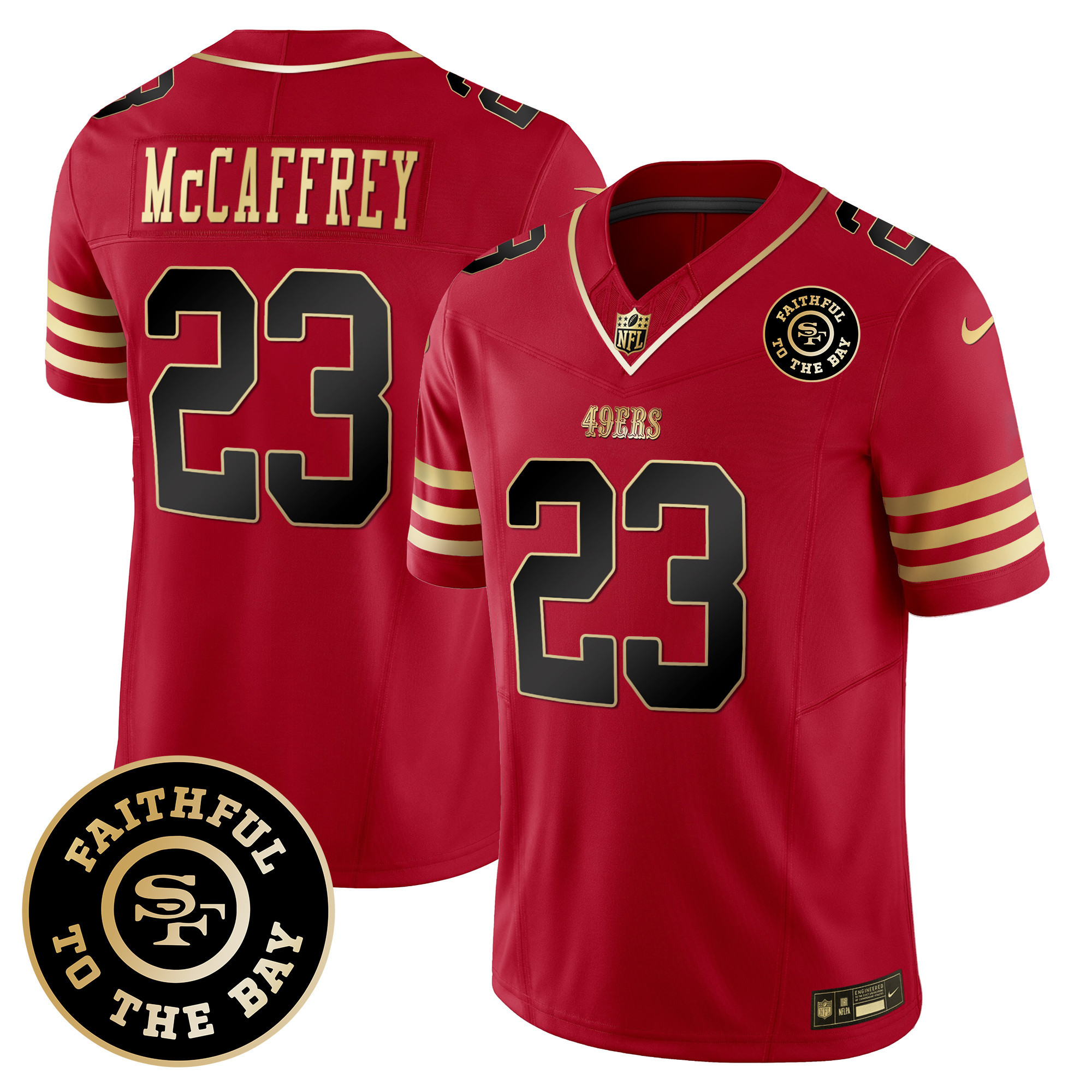 Men's 49ers Faithful To The Bay Patch Vapor Limited Jersey V5 - All Stitched - Image 13