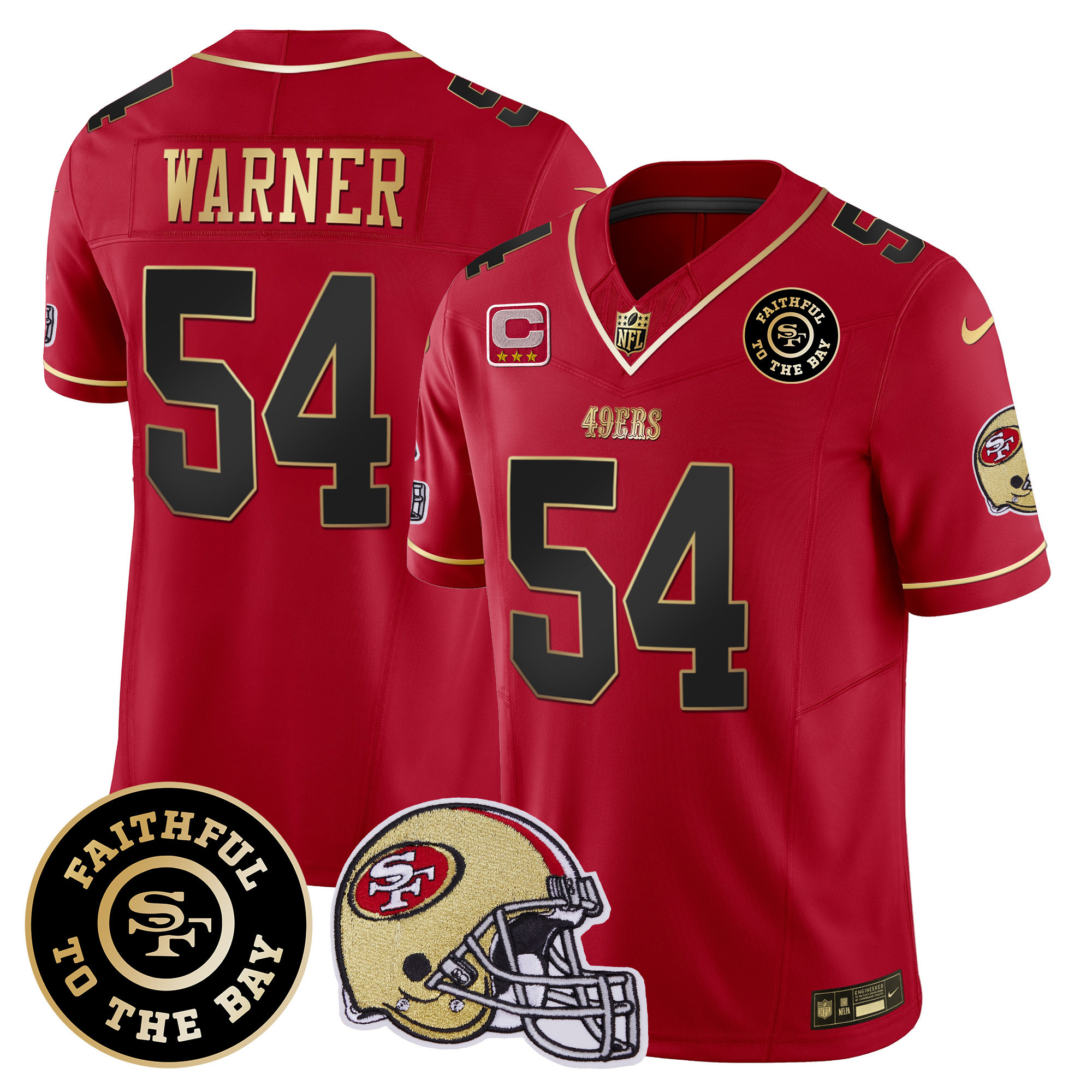 Men's 49ers Faithful To The Bay Patch Vapor Limited Jersey V5 - All Stitched - Image 26