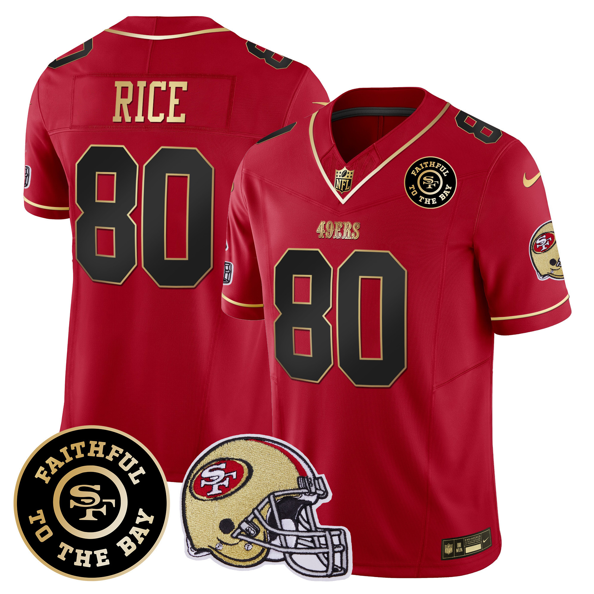 Men's 49ers Faithful To The Bay Patch Vapor Limited Jersey V5 - All Stitched - Image 27