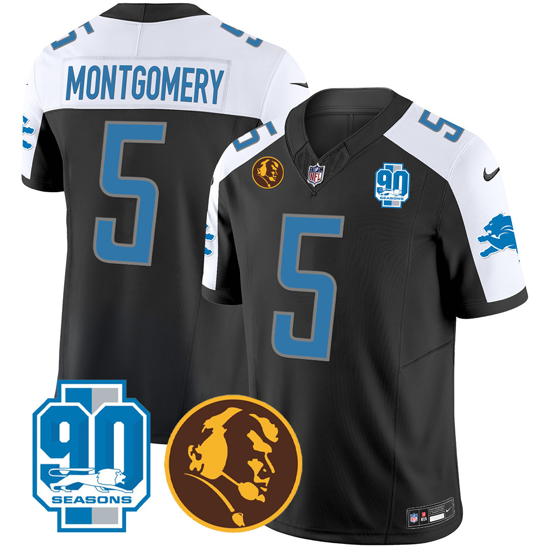 Men's Detroit Lions 90th & John Madden Patch Jersey - All Stitched - Image 4