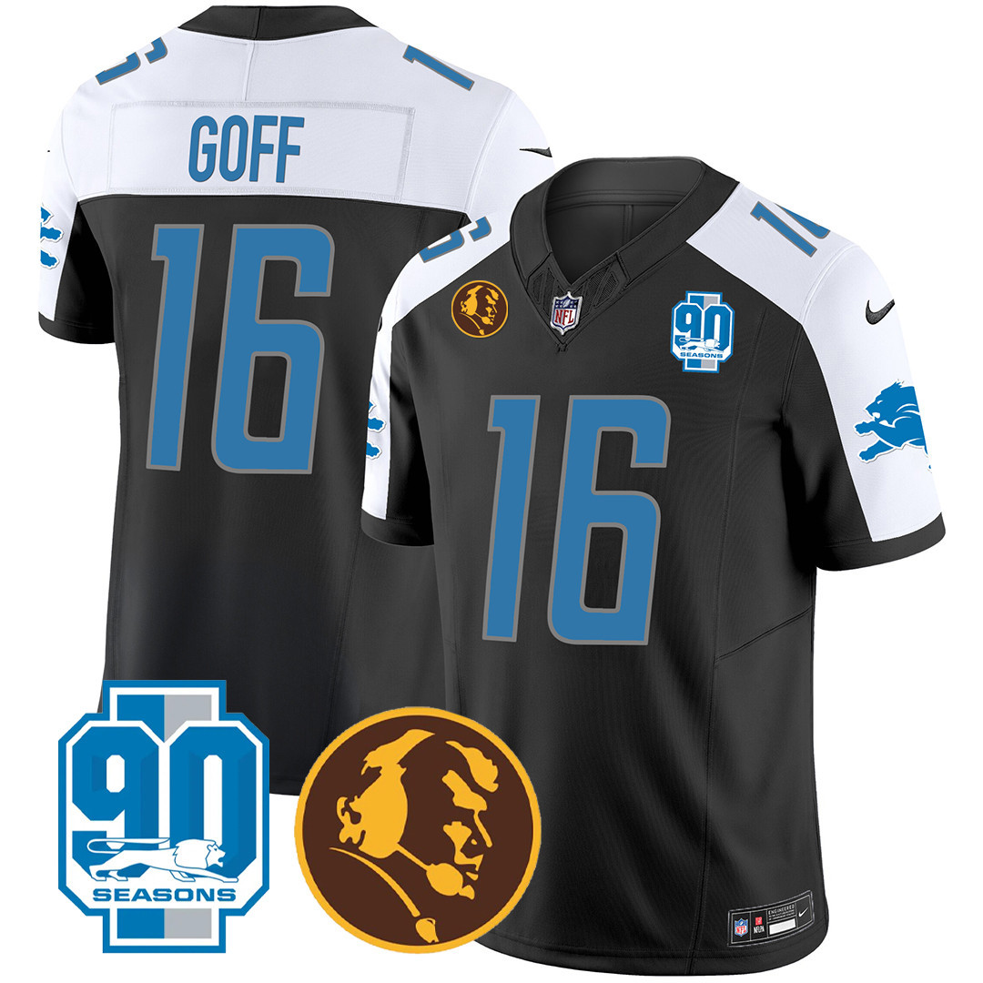 Men's Detroit Lions 90th & John Madden Patch Jersey - All Stitched - Image 2