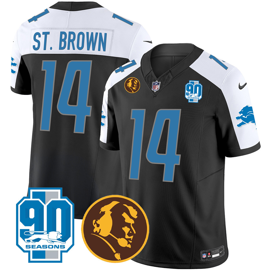 Men's Detroit Lions 90th & John Madden Patch Jersey - All Stitched - Image 3