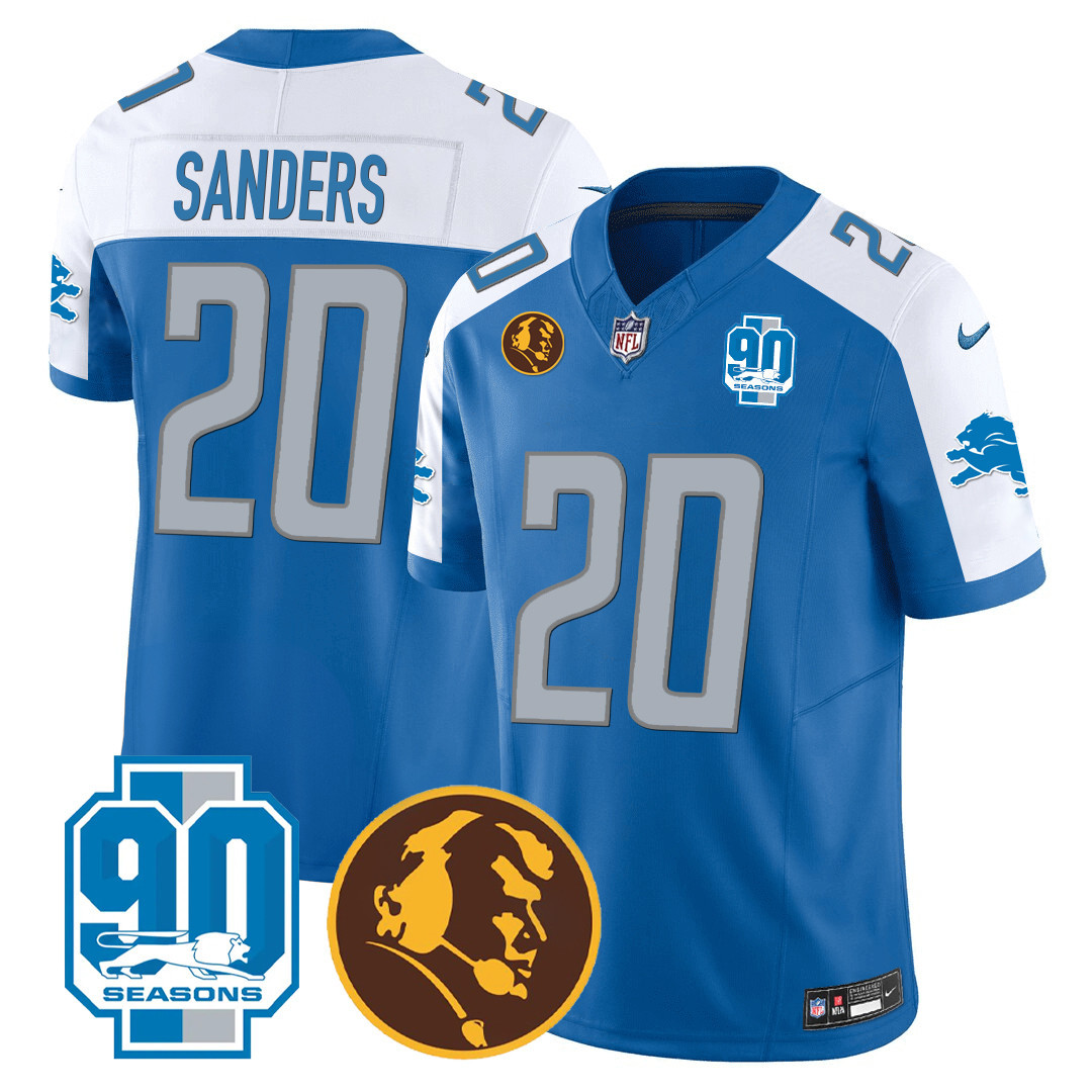 Men's Detroit Lions 90th & John Madden Patch Jersey - All Stitched - Image 11