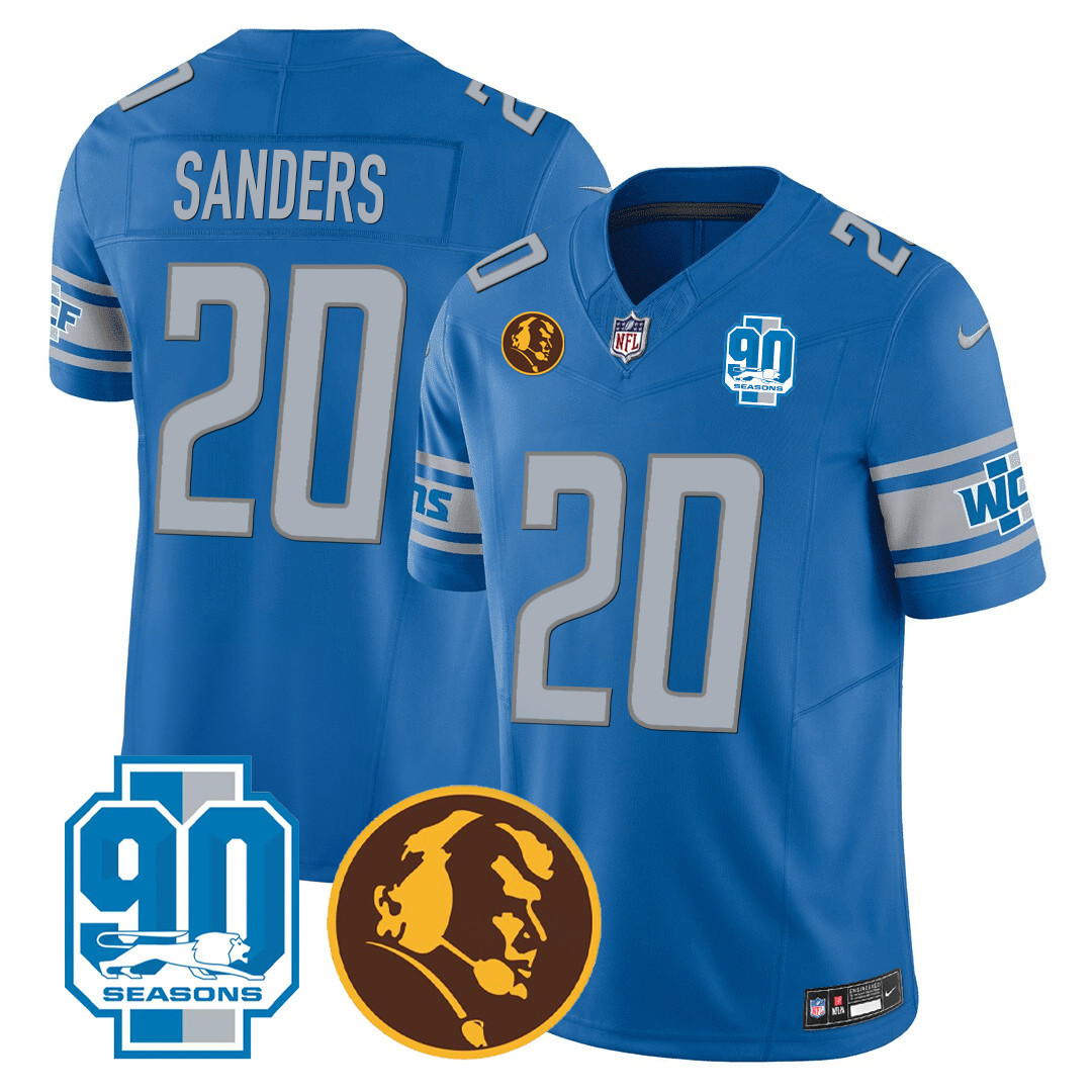 Men's Detroit Lions 90th & John Madden Patch Jersey - All Stitched - Image 17
