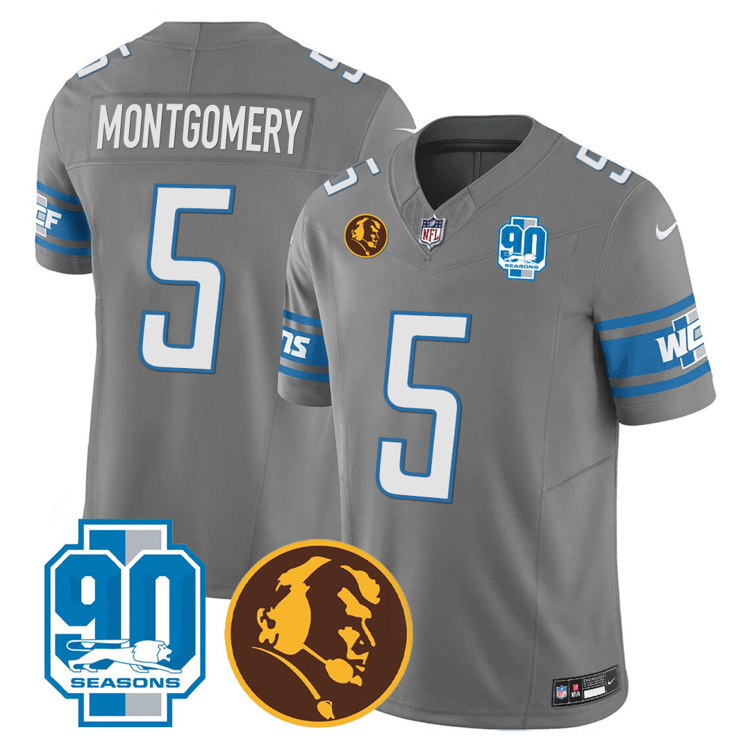 Men's Detroit Lions 90th & John Madden Patch Jersey - All Stitched - Image 28
