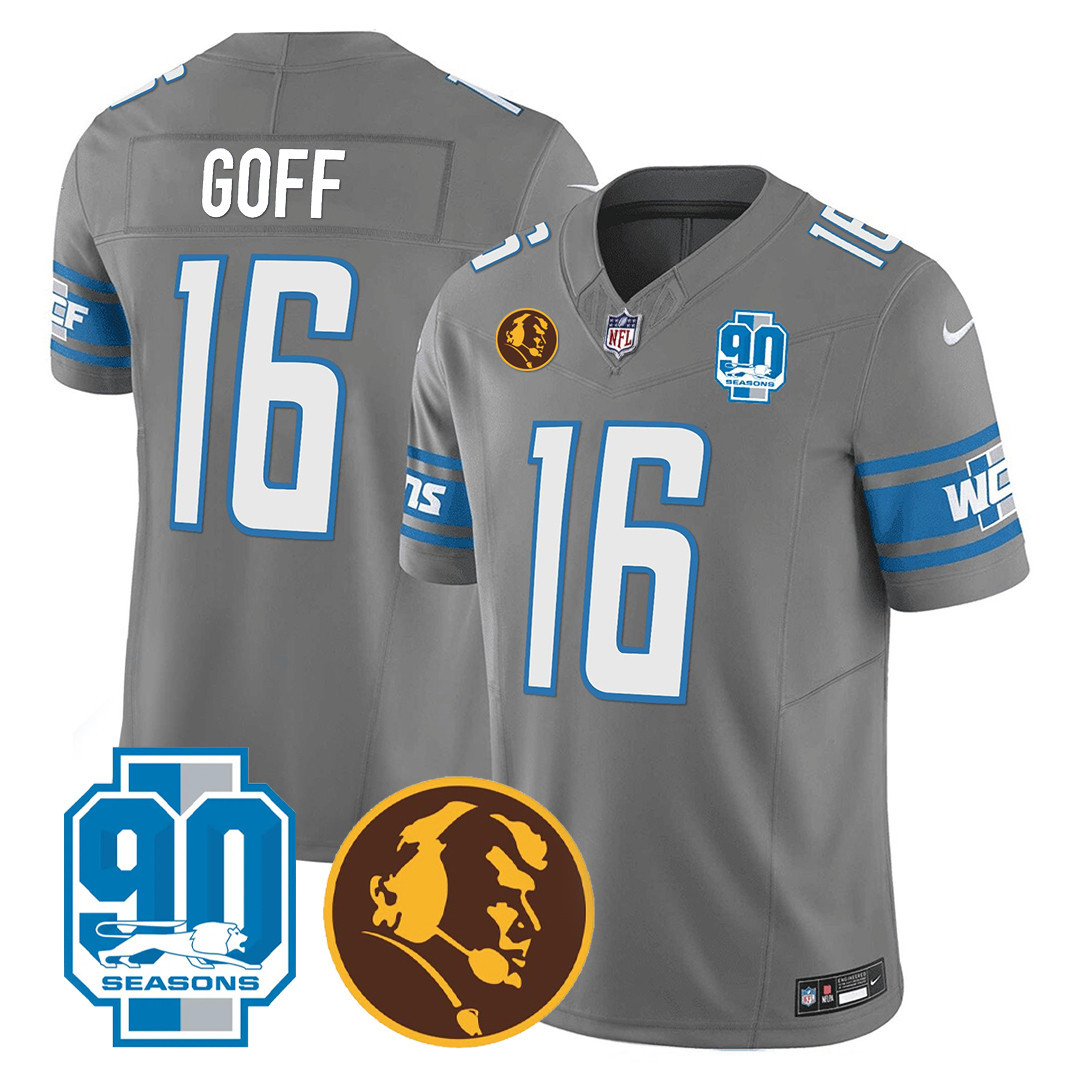 Men's Detroit Lions 90th & John Madden Patch Jersey - All Stitched - Image 26