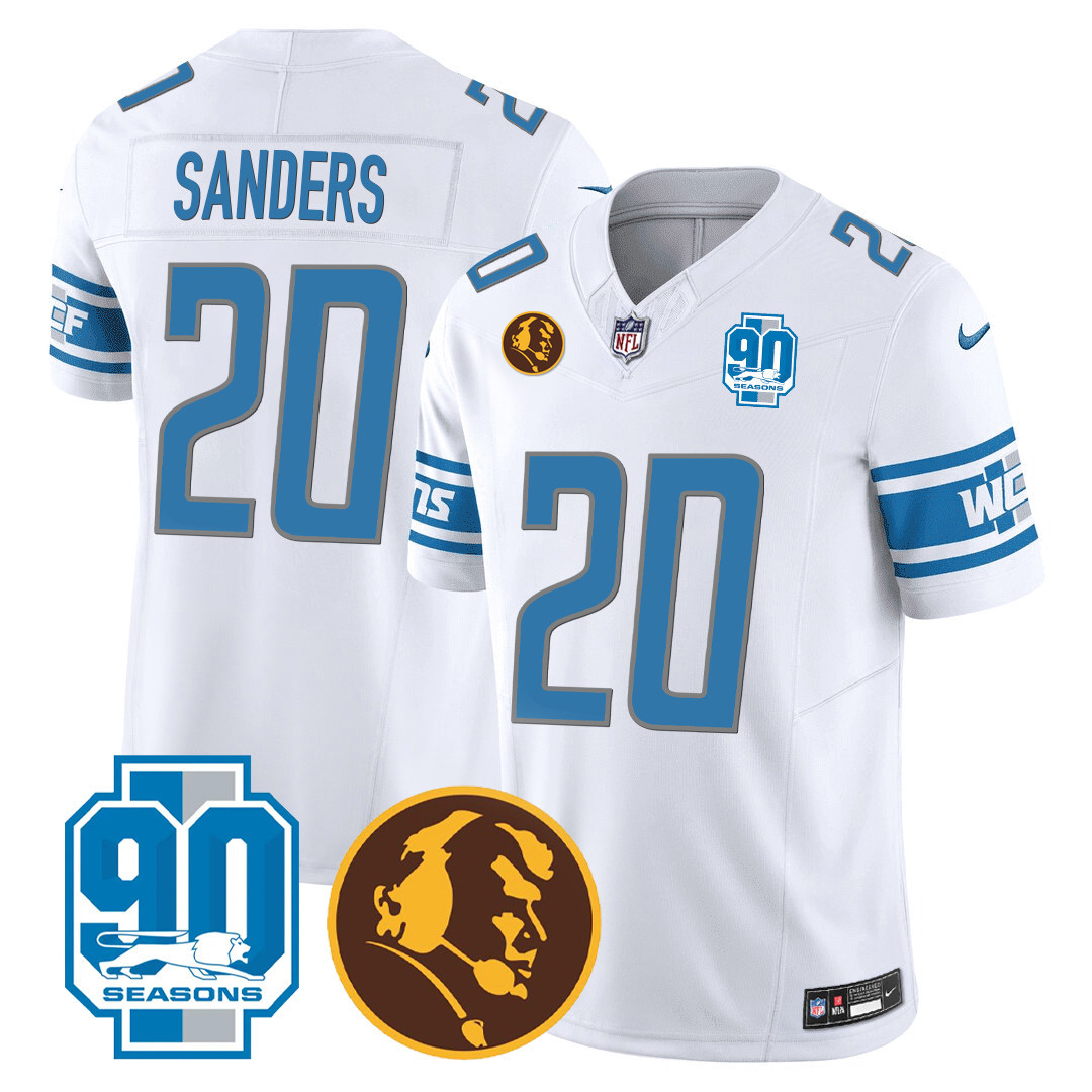 Men's Detroit Lions 90th & John Madden Patch Jersey - All Stitched - Image 23