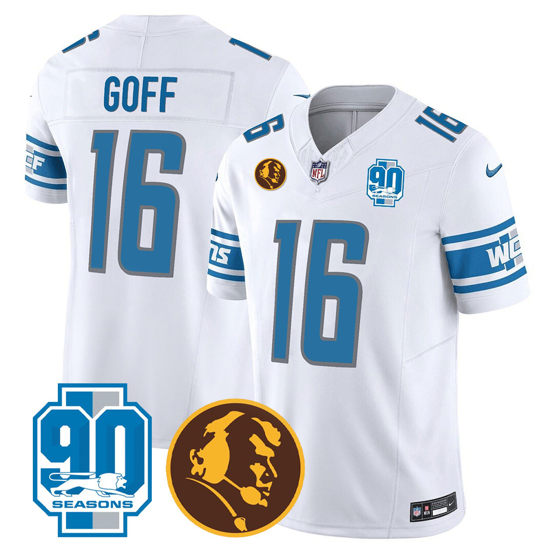 Men's Detroit Lions 90th & John Madden Patch Jersey - All Stitched - Image 20