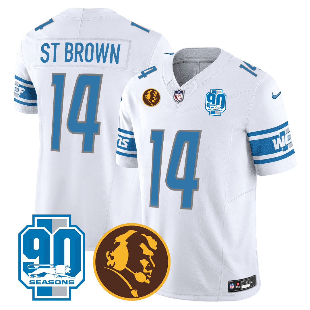 Men's Detroit Lions 90th & John Madden Patch Jersey - All Stitched - Image 21