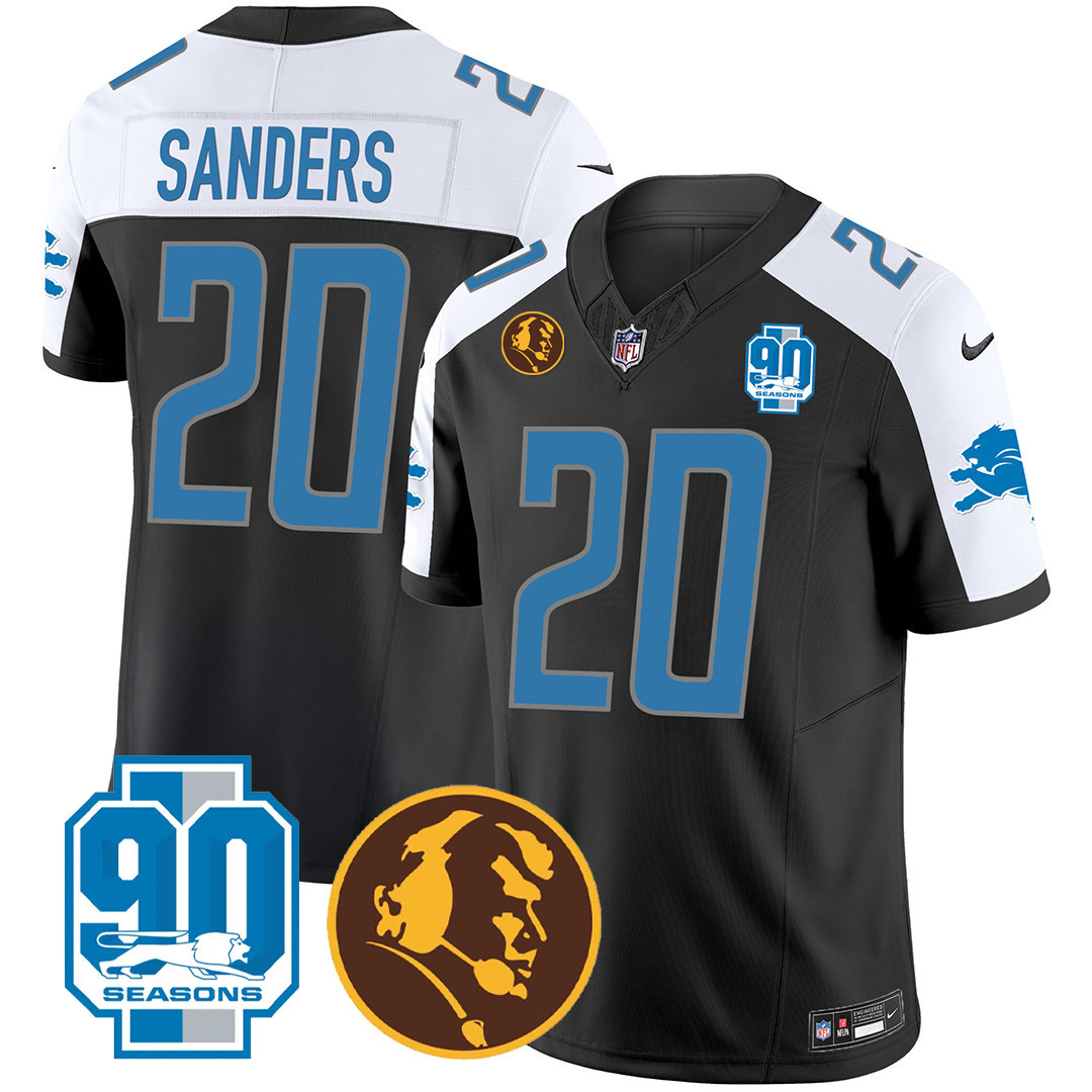 Men's Detroit Lions 90th & John Madden Patch Jersey - All Stitched - Image 5