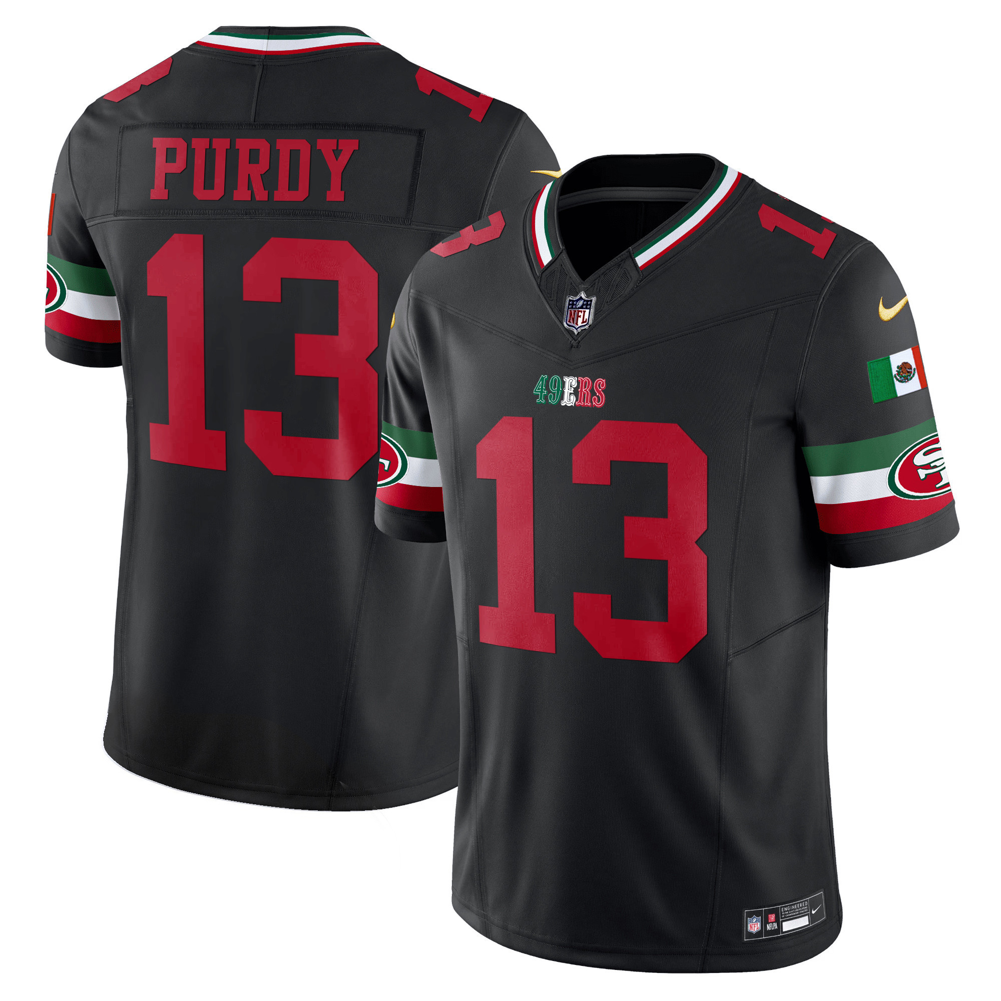 Men's 49ers Mexico 2024 Vapor Limited Jersey V2 - All Stitched - Image 24