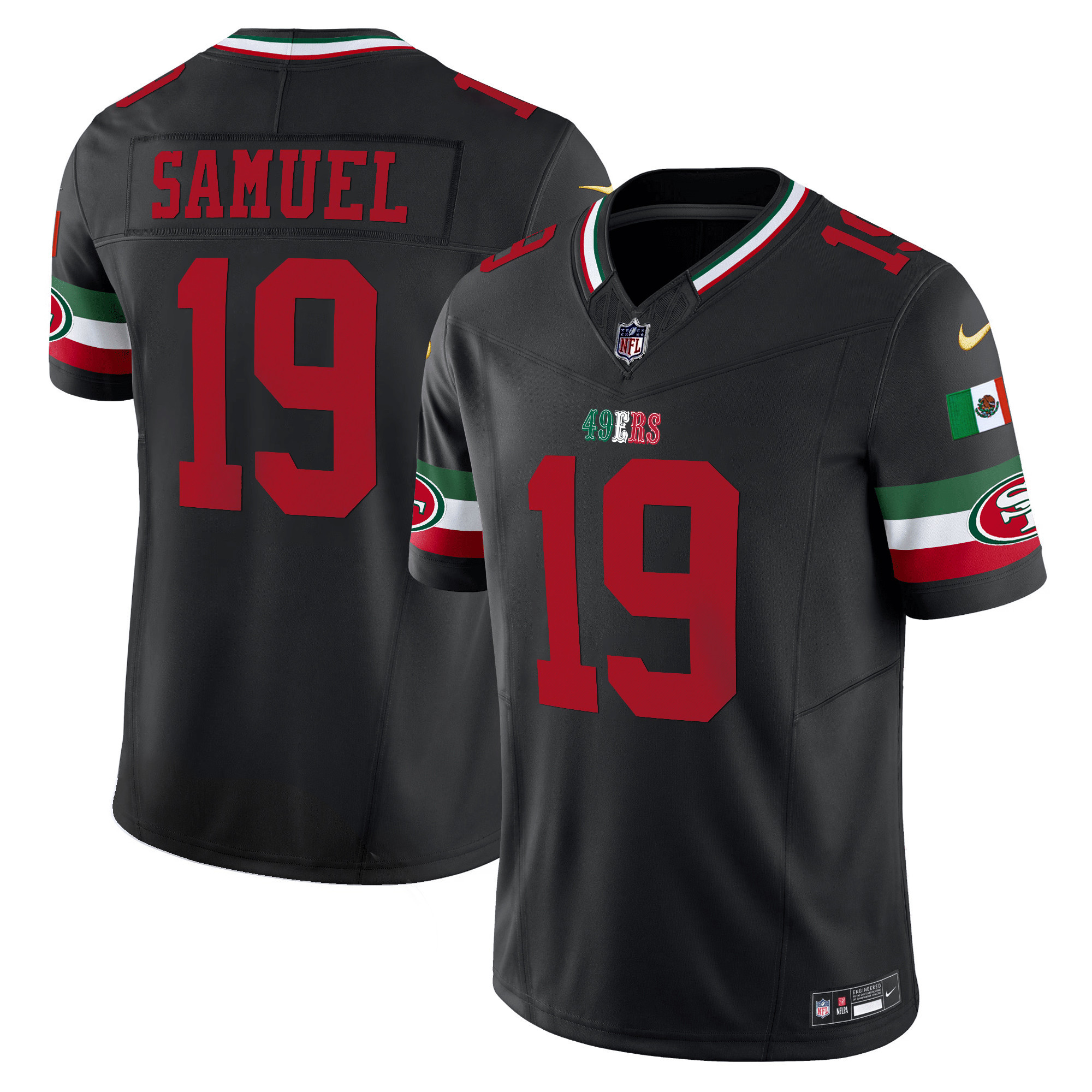 Youth's 49ers Mexico Vapor Jersey V2 - All Stitched - Image 23