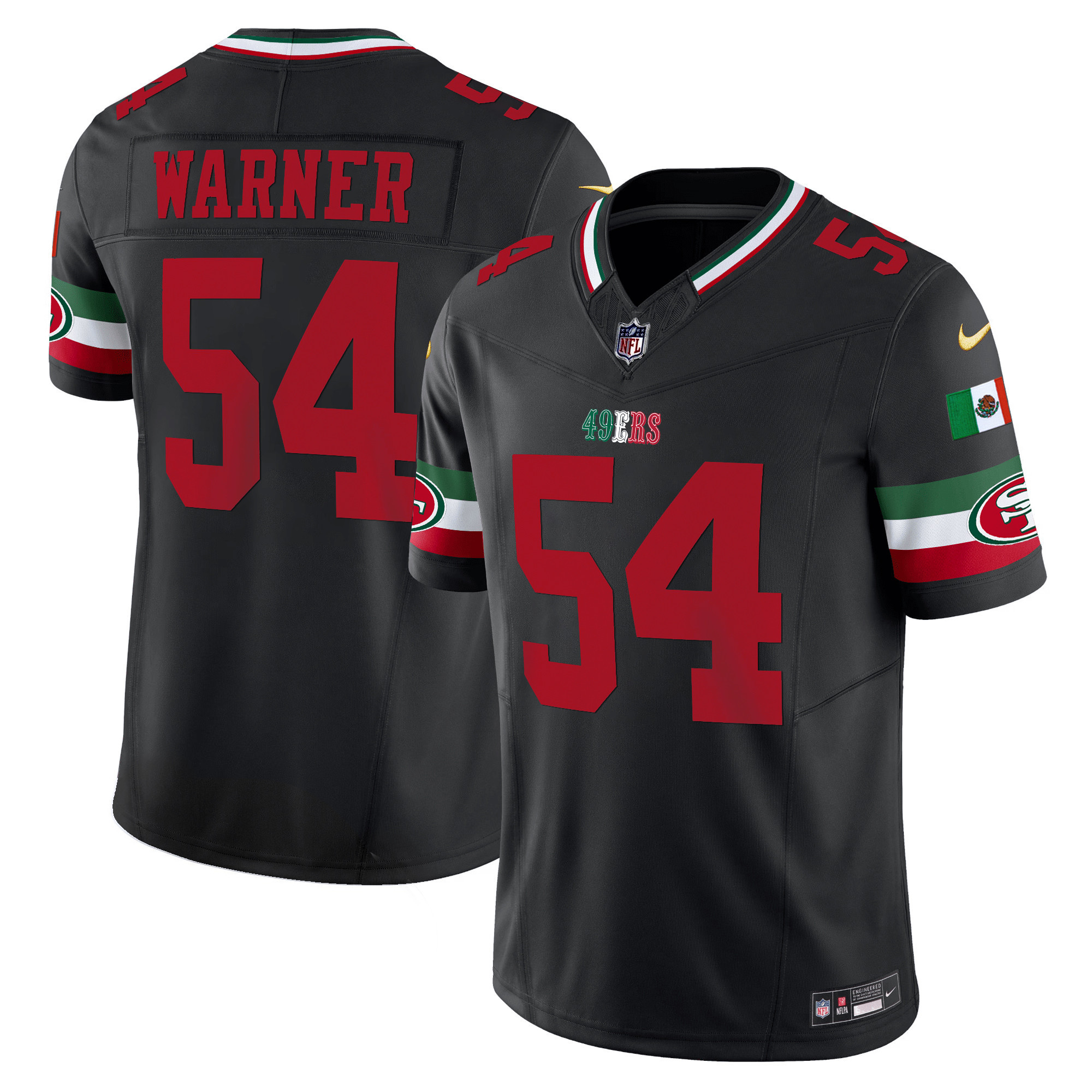 Men's 49ers Mexico 2024 Vapor Limited Jersey V2 - All Stitched - Image 21