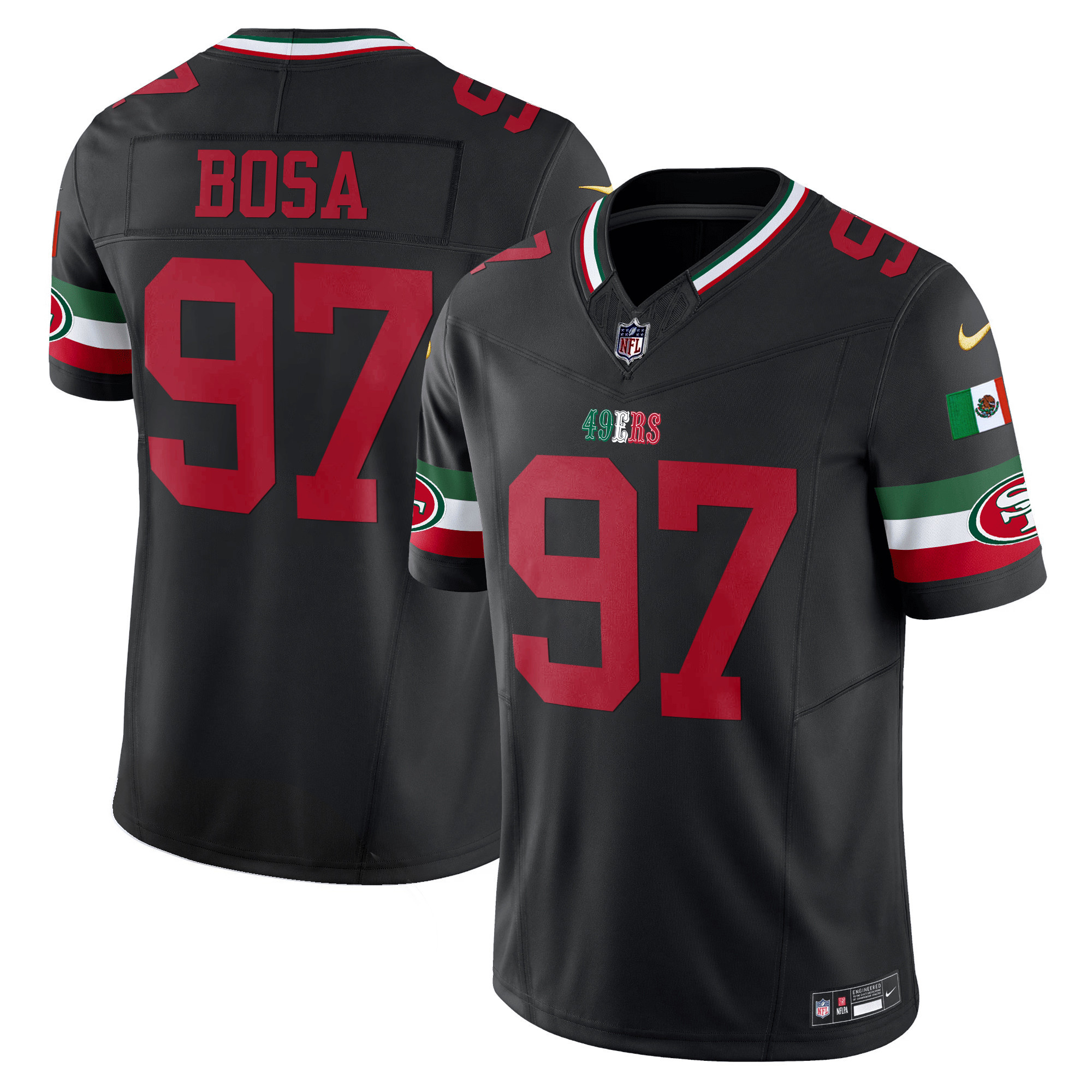 Men's 49ers Mexico 2024 Vapor Limited Jersey V2 - All Stitched - Image 27