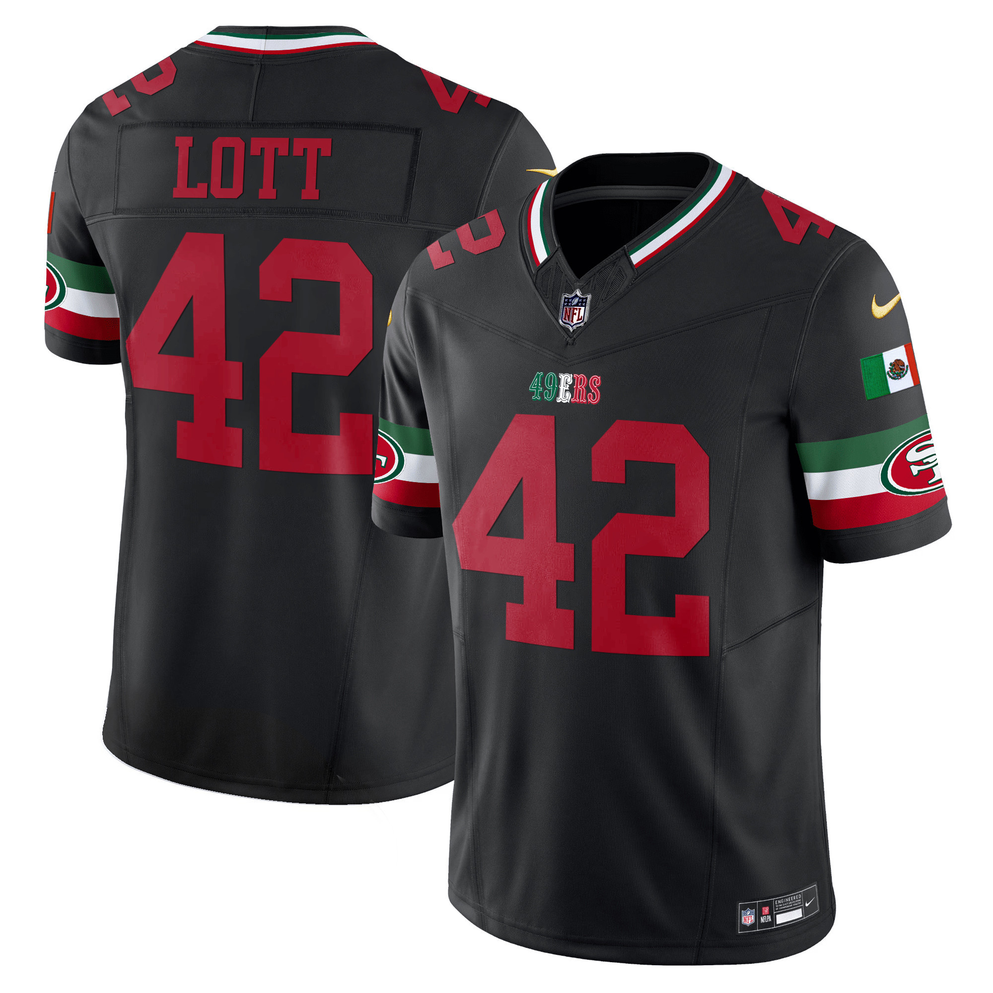 Men's 49ers Mexico 2024 Vapor Limited Jersey V2 - All Stitched - Image 29