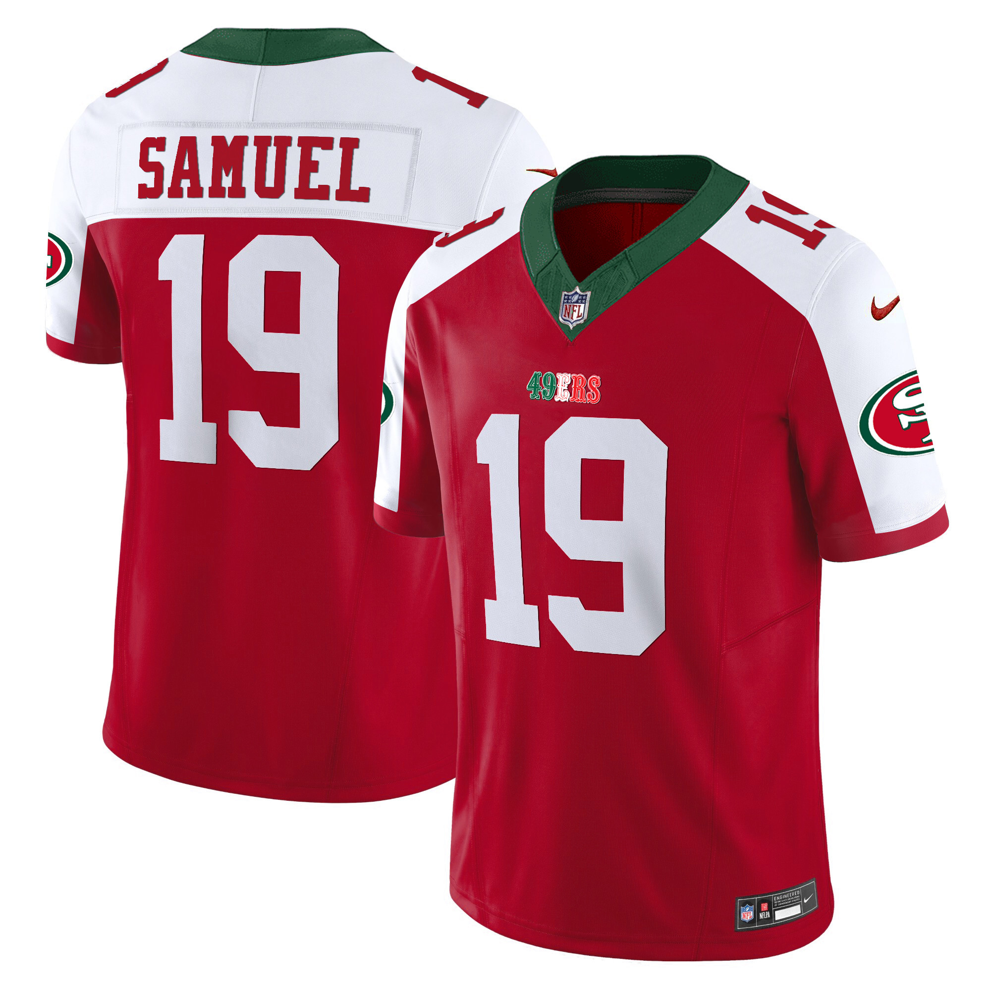 Youth's 49ers Mexico Vapor Jersey V2 - All Stitched - Image 43