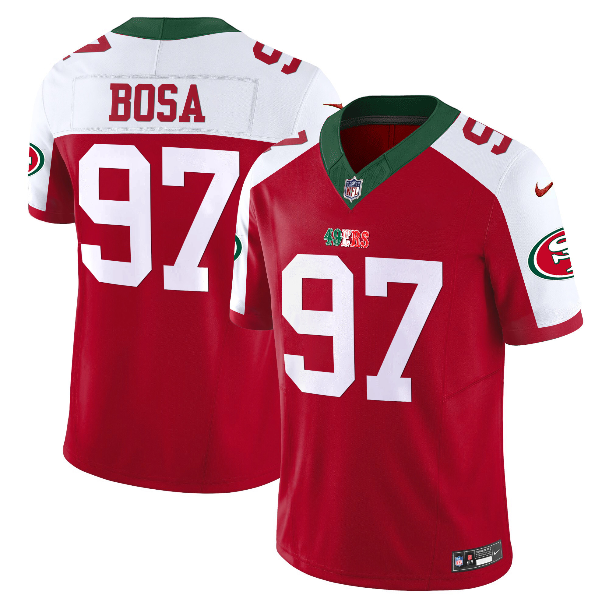 Men's 49ers Mexico 2024 Vapor Limited Jersey V2 - All Stitched - Image 47