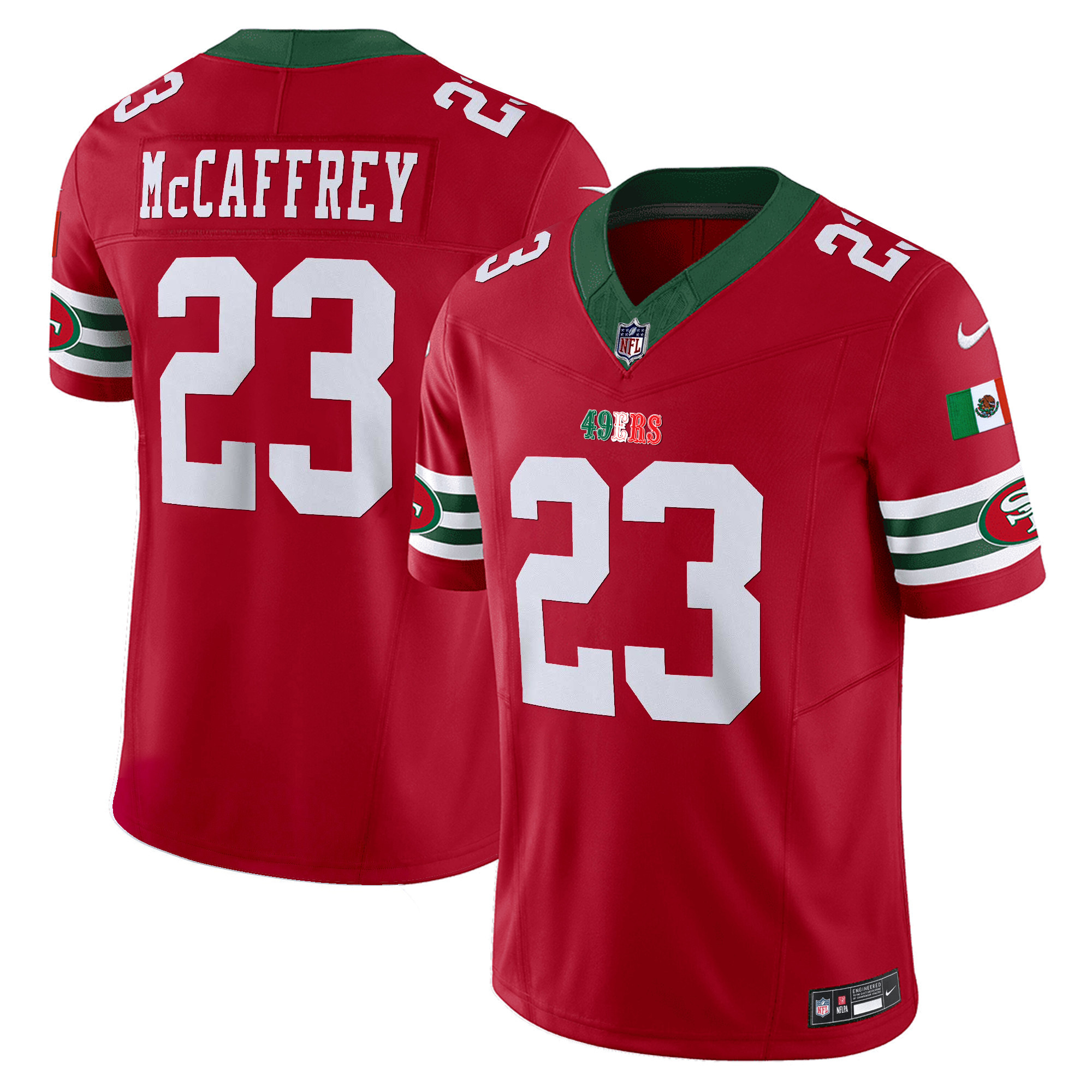 Men's 49ers Mexico 2024 Vapor Limited Jersey V2 - All Stitched - Image 12
