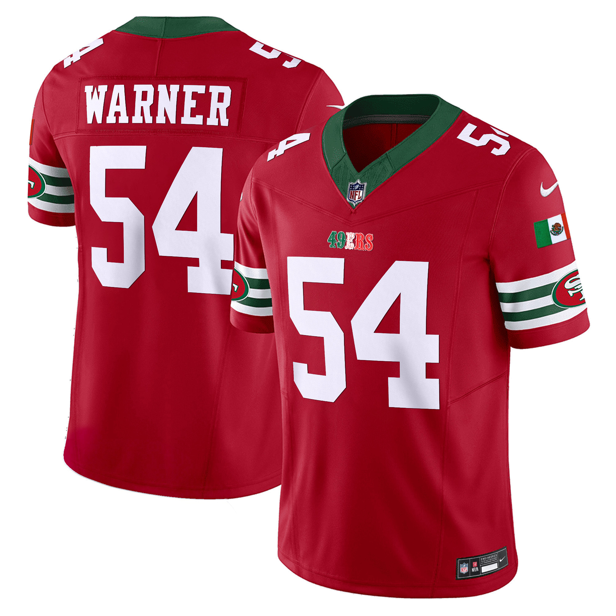 Men's 49ers Mexico 2024 Vapor Limited Jersey V2 - All Stitched - Image 11