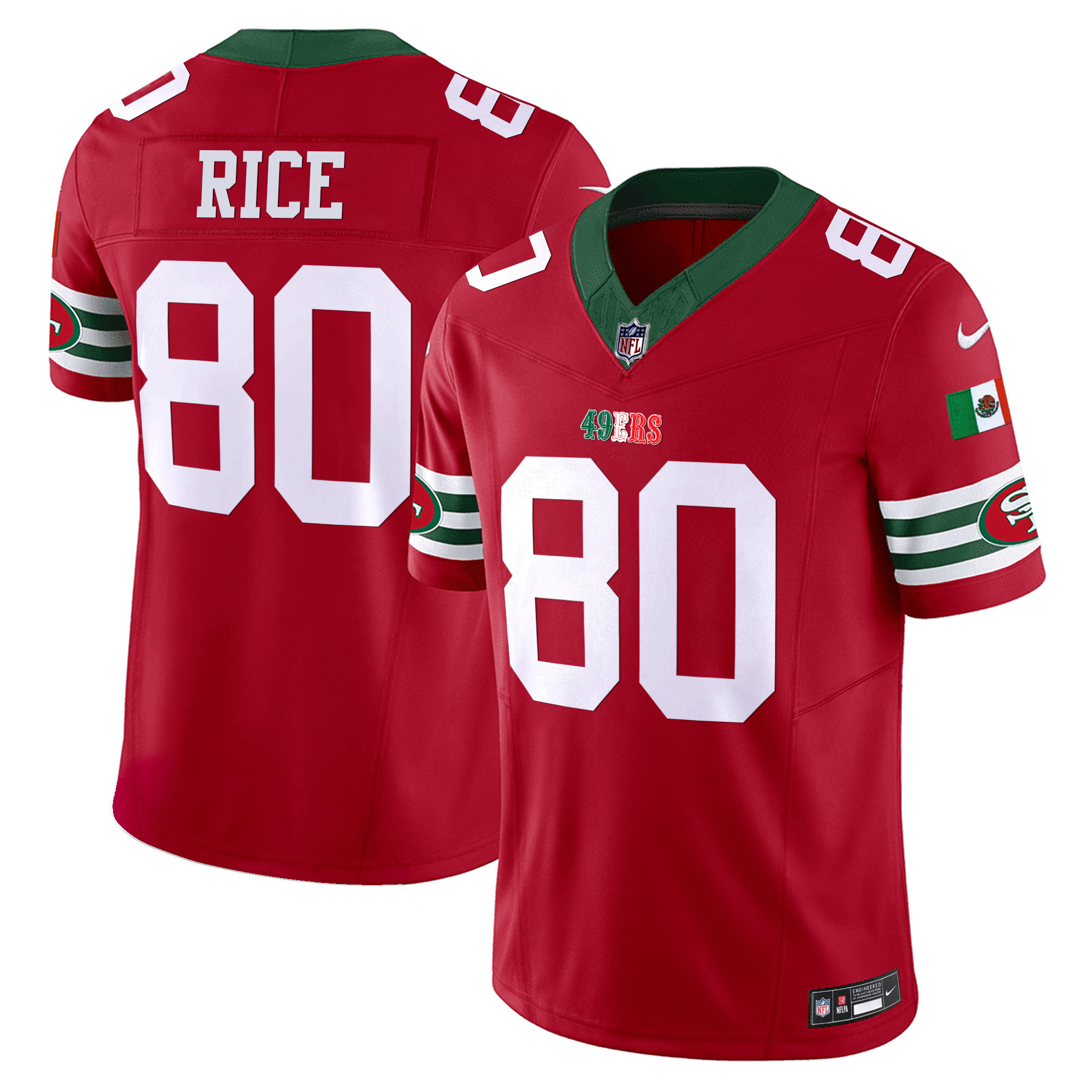 Men's 49ers Mexico 2024 Vapor Limited Jersey V2 - All Stitched - Image 16