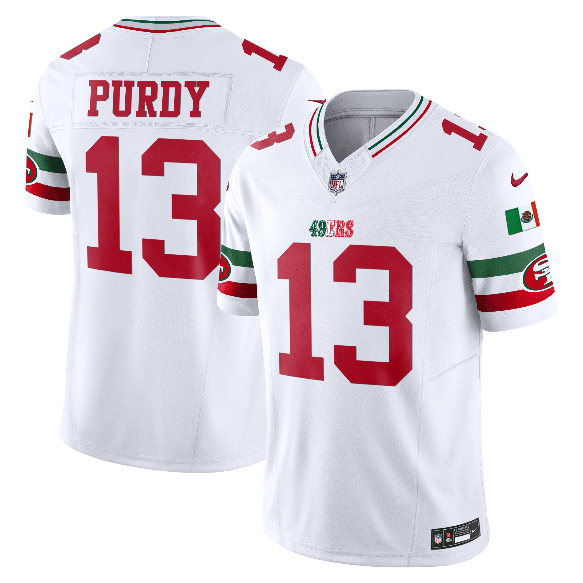 Men's 49ers Mexico 2024 Vapor Limited Jersey V2 - All Stitched - Image 4