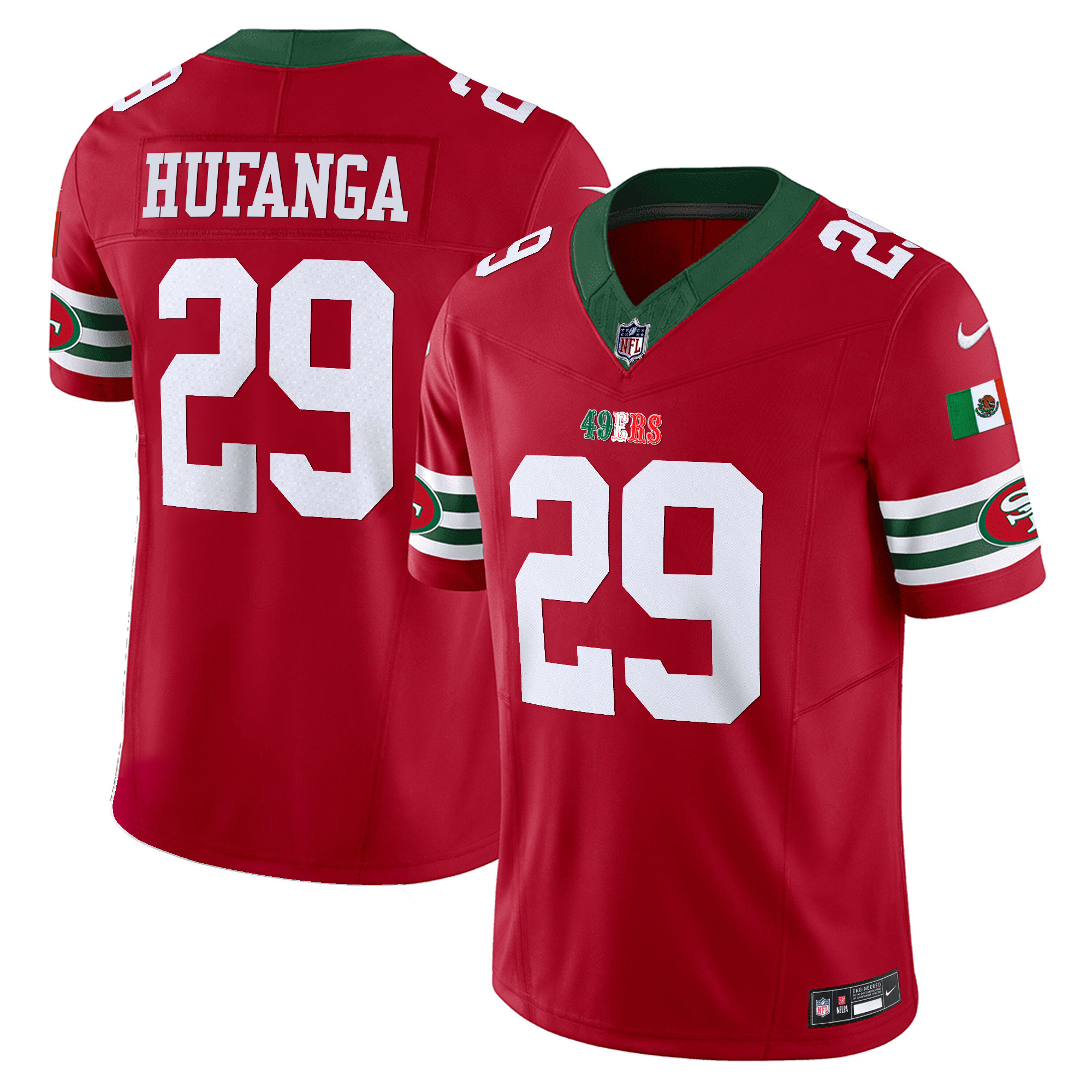 Men's 49ers Mexico 2024 Vapor Limited Jersey V2 - All Stitched - Image 20
