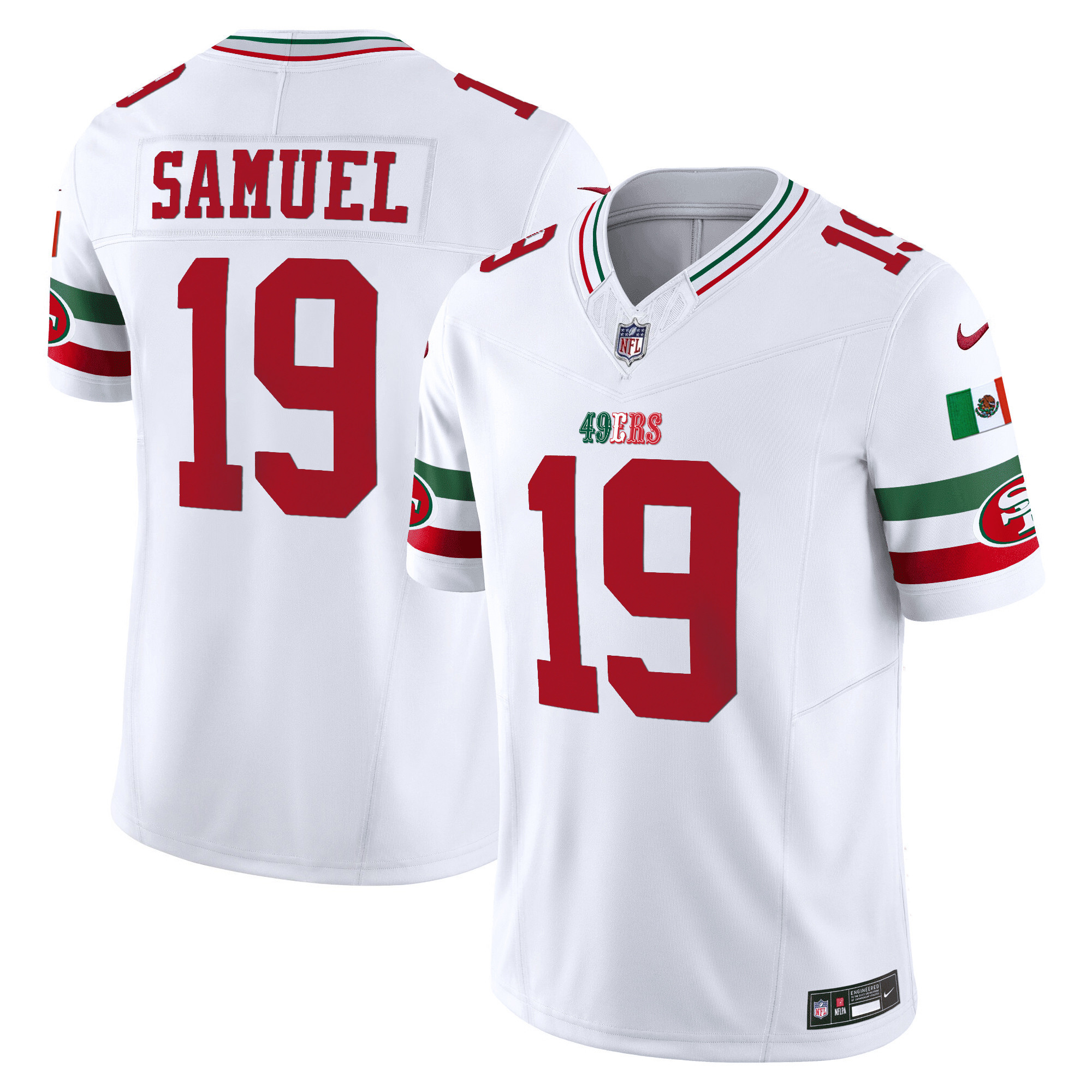 Youth's 49ers Mexico Vapor Jersey V2 - All Stitched - Image 3