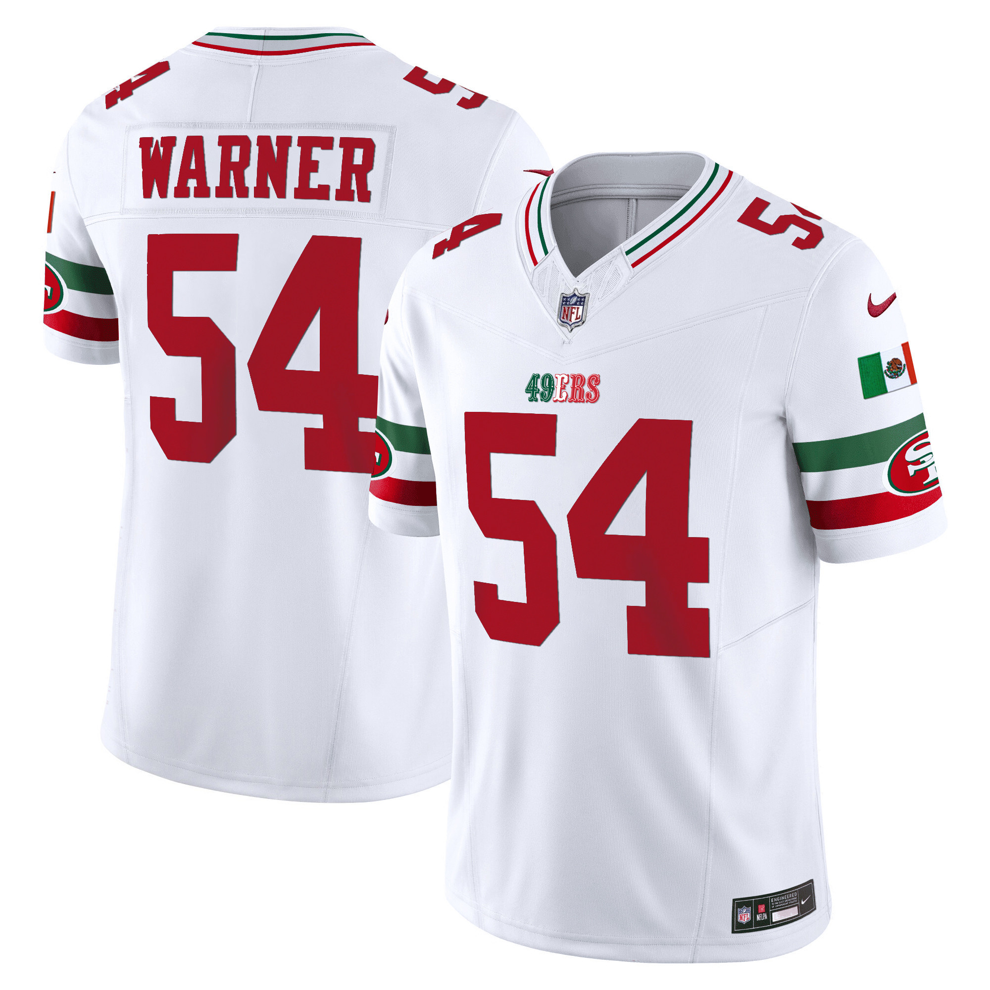 Men's 49ers Mexico 2024 Vapor Limited Jersey V2 - All Stitched