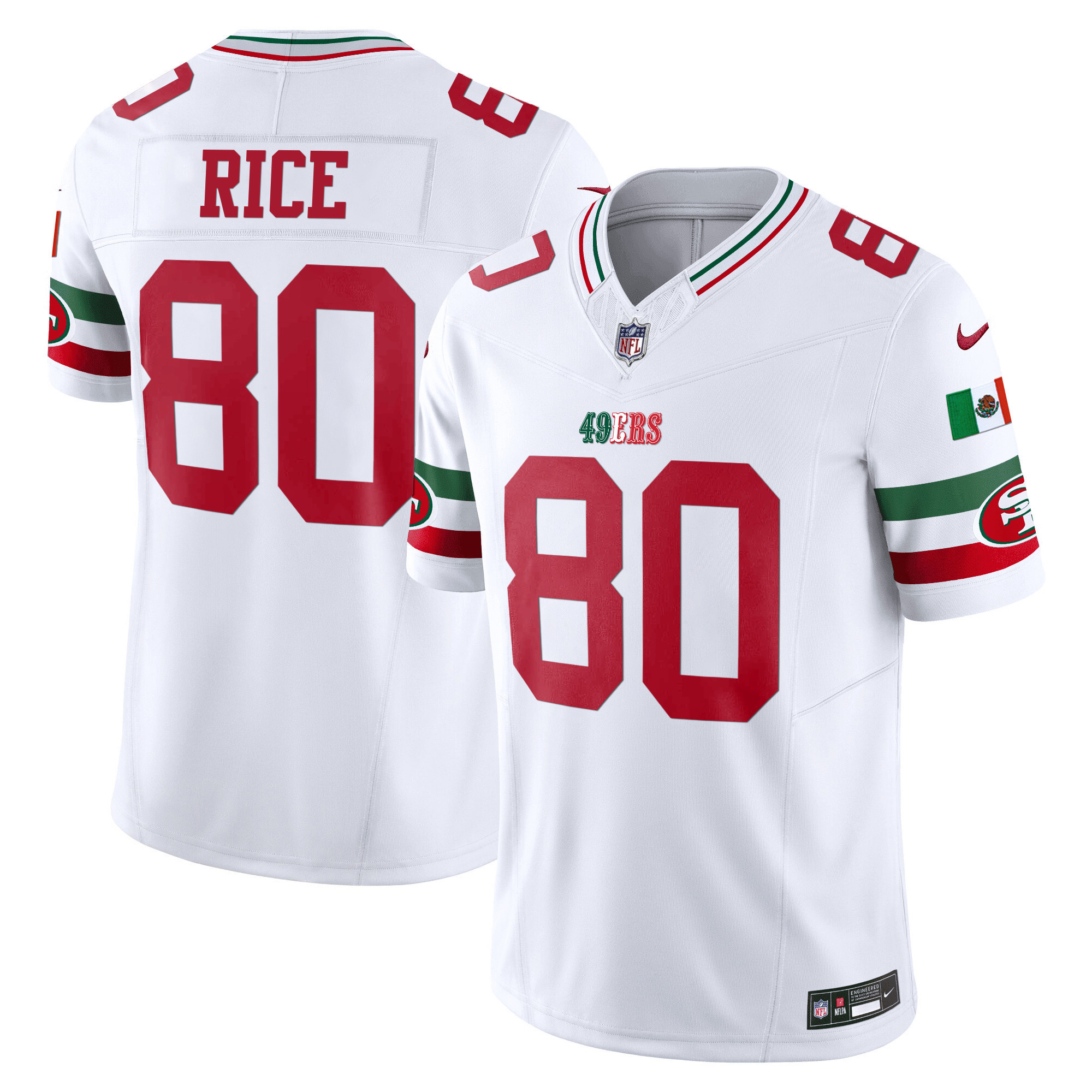 Men's 49ers Mexico 2024 Vapor Limited Jersey V2 - All Stitched - Image 6