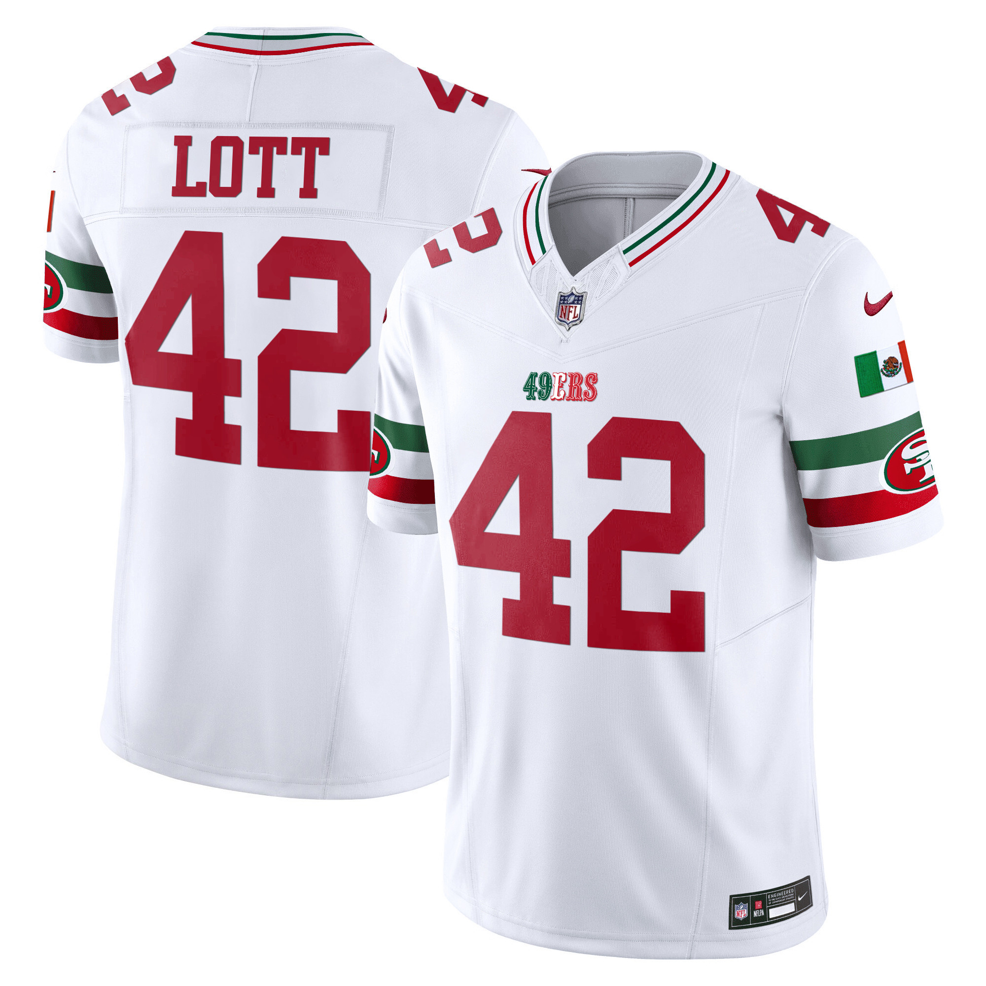Men's 49ers Mexico 2024 Vapor Limited Jersey V2 - All Stitched - Image 9