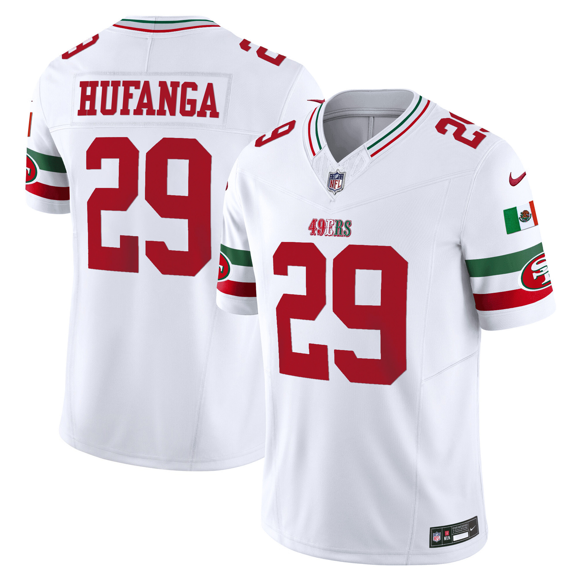 Men's 49ers Mexico 2024 Vapor Limited Jersey V2 - All Stitched - Image 10