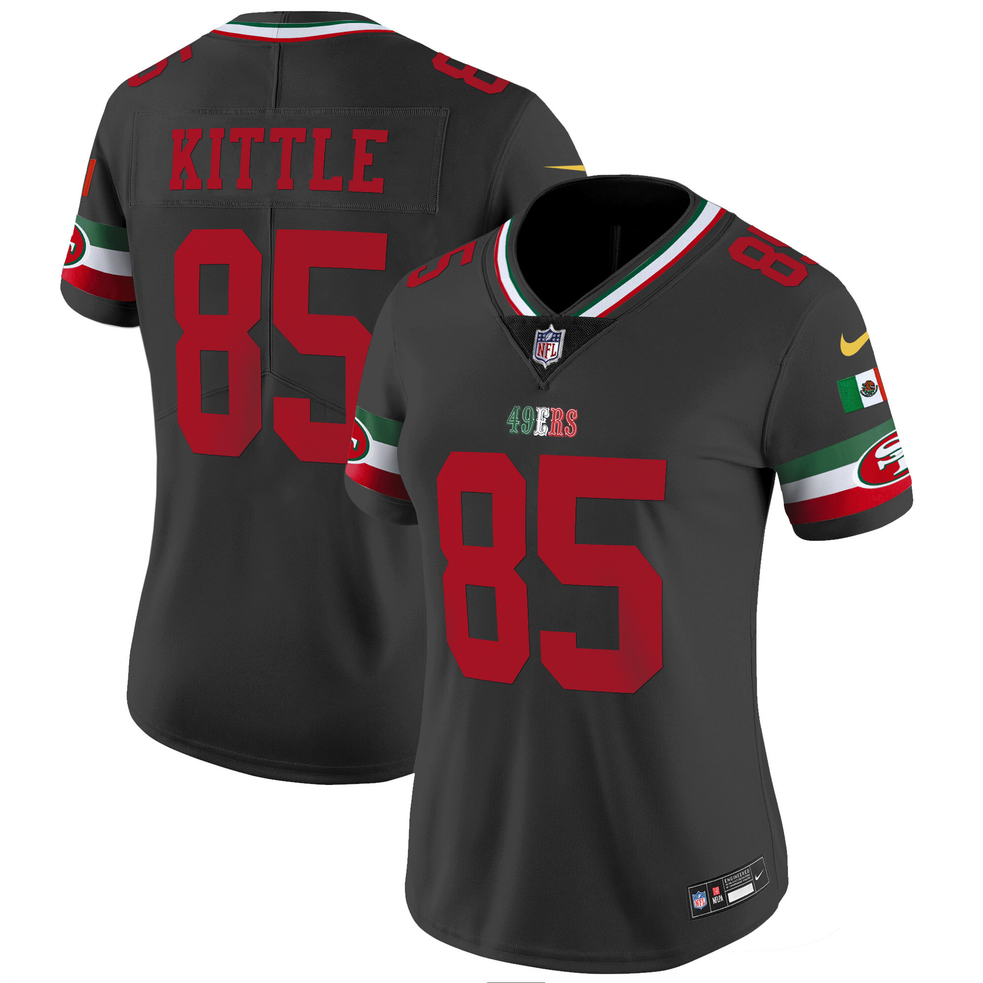 Women's 49ers Mexico Vapor Jersey V2 - All Stitched - Image 25