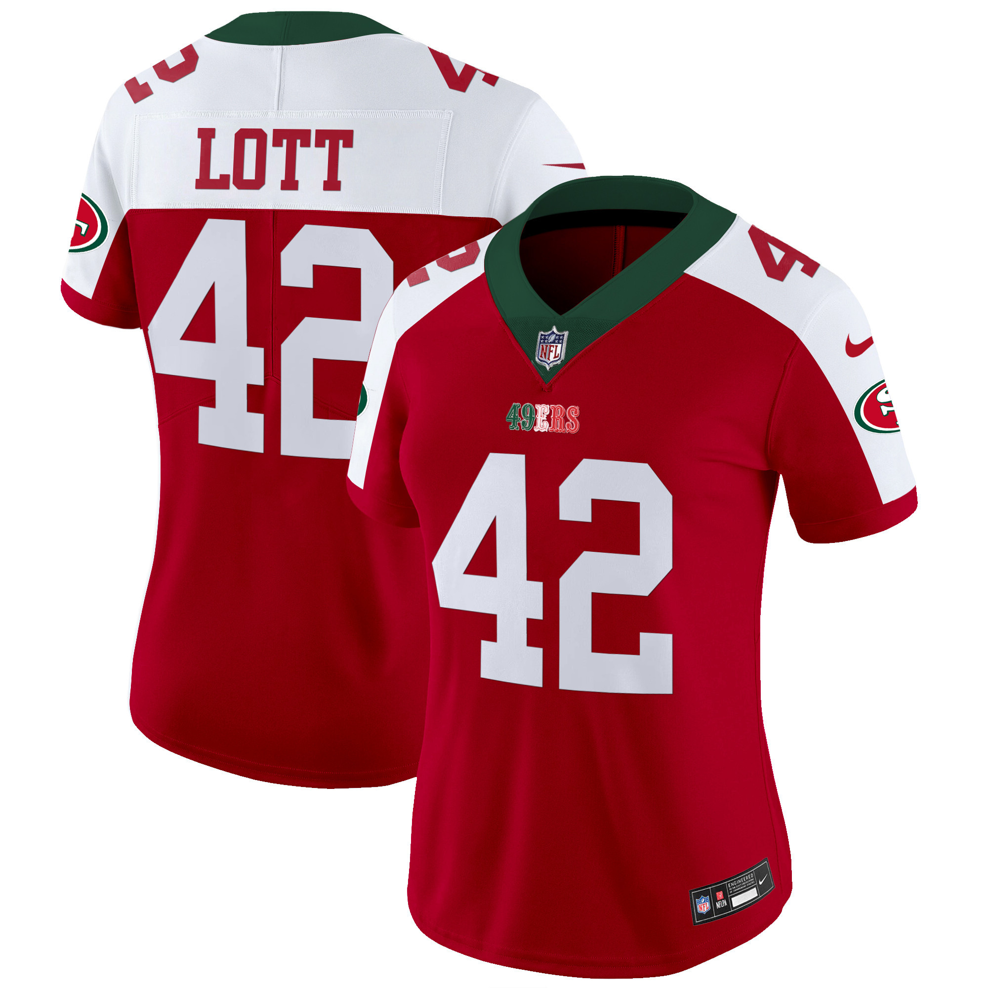 Women's 49ers Mexico Vapor Jersey V2 - All Stitched - Image 49