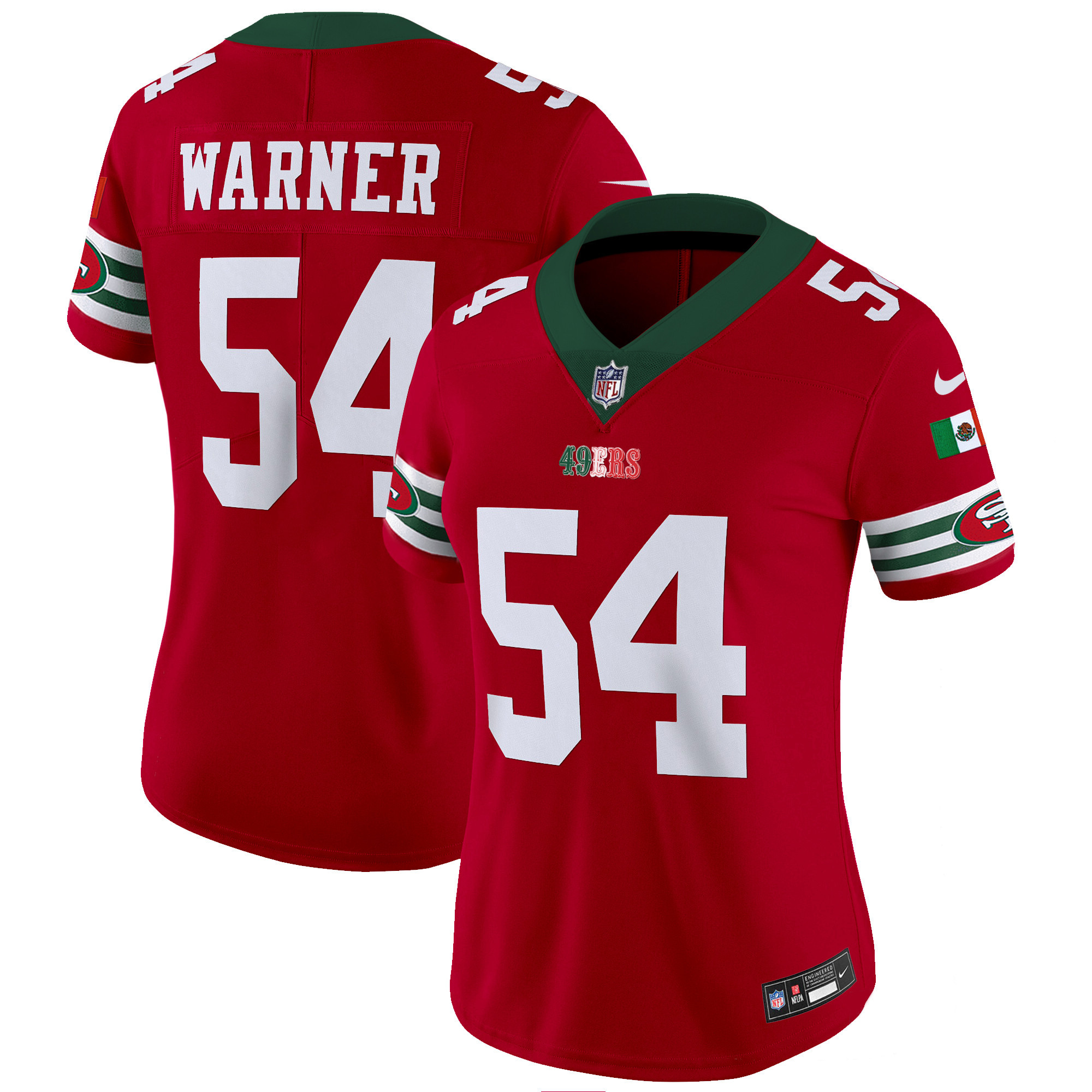 Women's 49ers Mexico Vapor Jersey V2 - All Stitched - Image 11