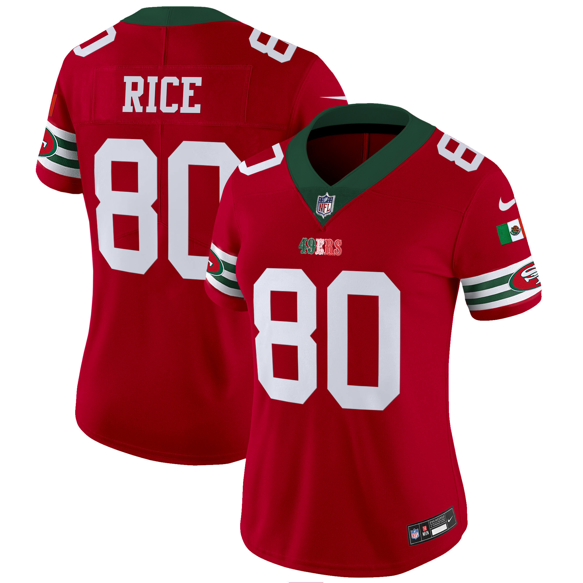 Women's 49ers Mexico Vapor Jersey V2 - All Stitched - Image 16