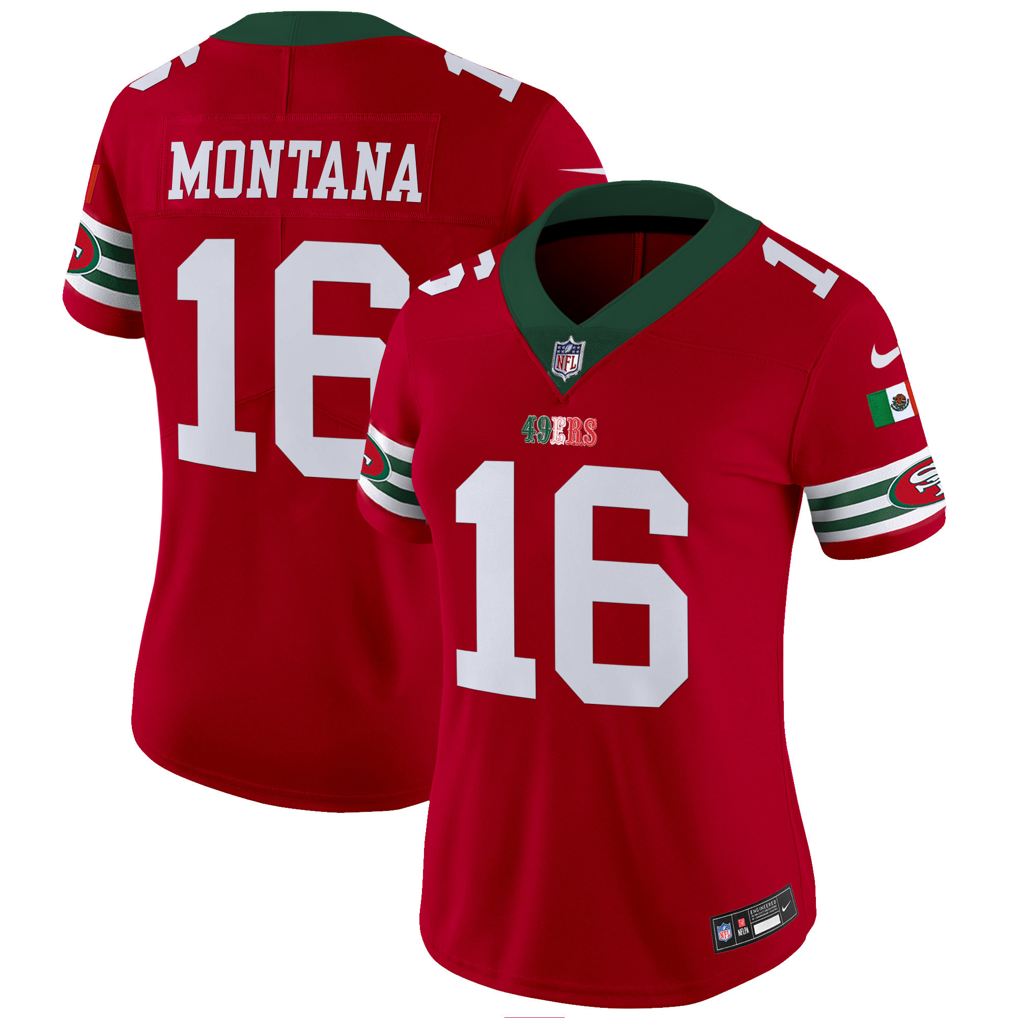 Women's 49ers Mexico Vapor Jersey V2 - All Stitched - Image 18
