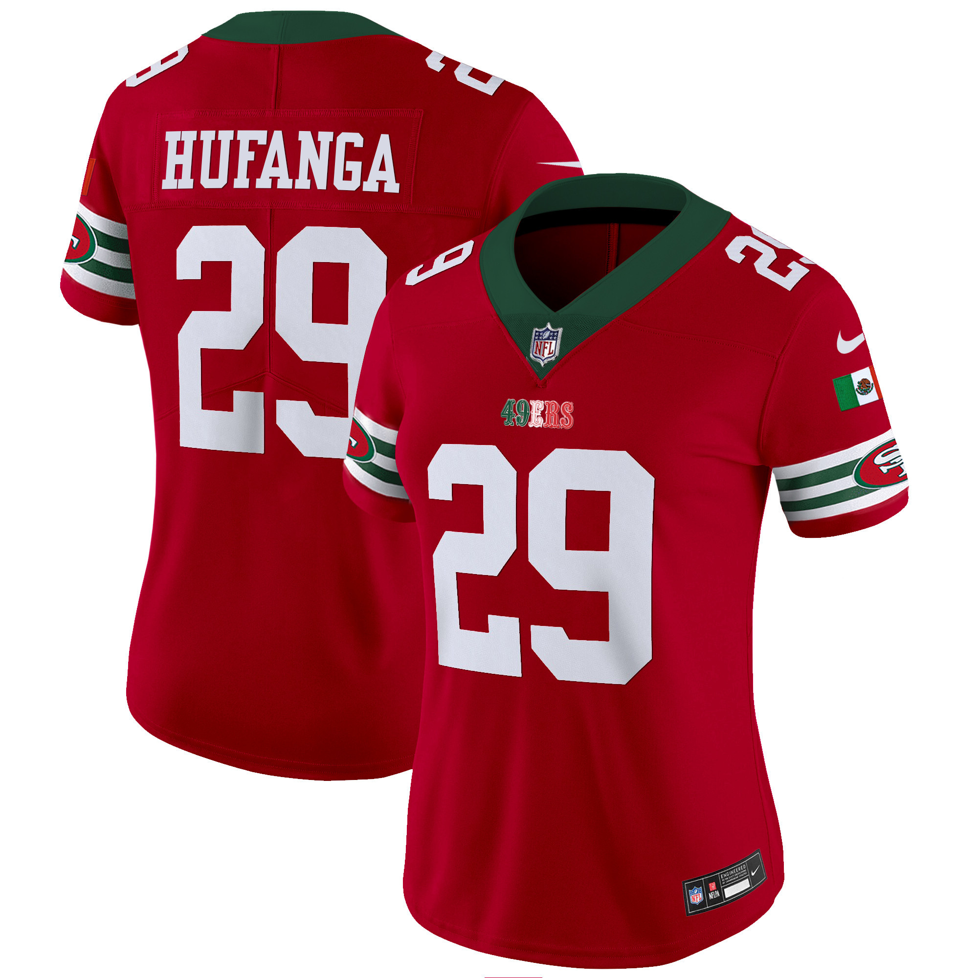 Women's 49ers Mexico Vapor Jersey V2 - All Stitched - Image 20