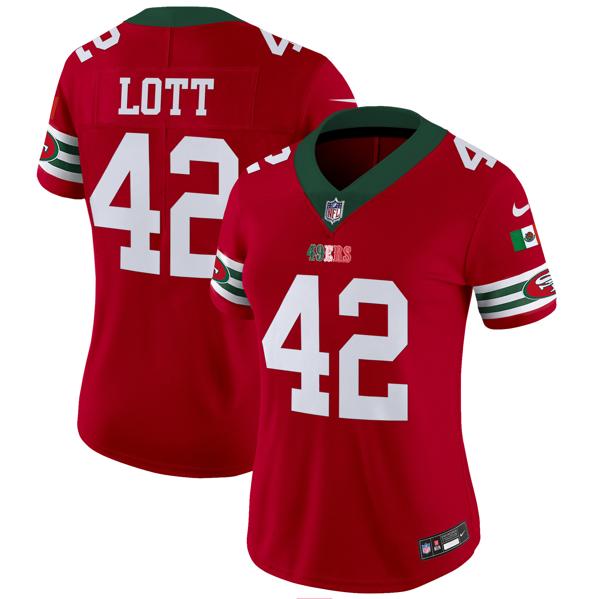 Women's 49ers Mexico Vapor Jersey V2 - All Stitched - Image 19