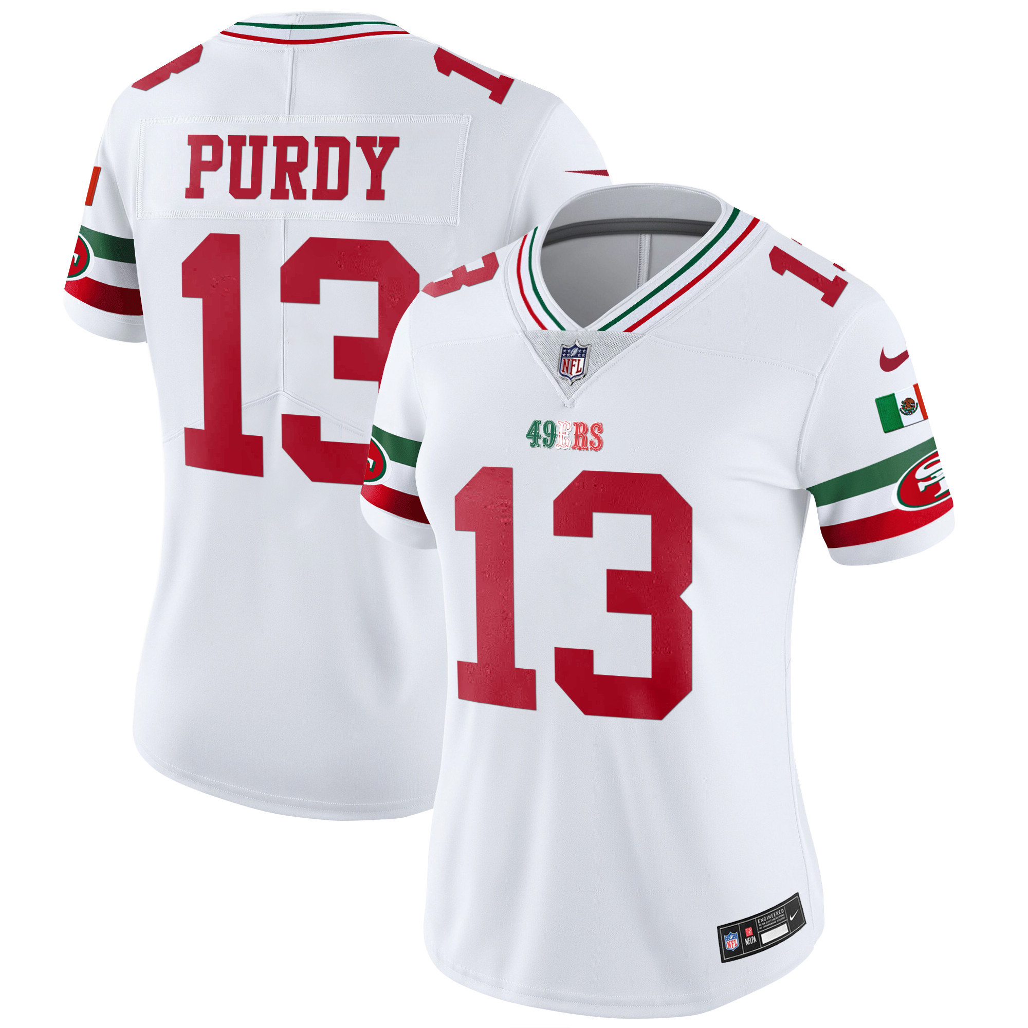 Women's 49ers Mexico Vapor Jersey V2 - All Stitched - Image 4