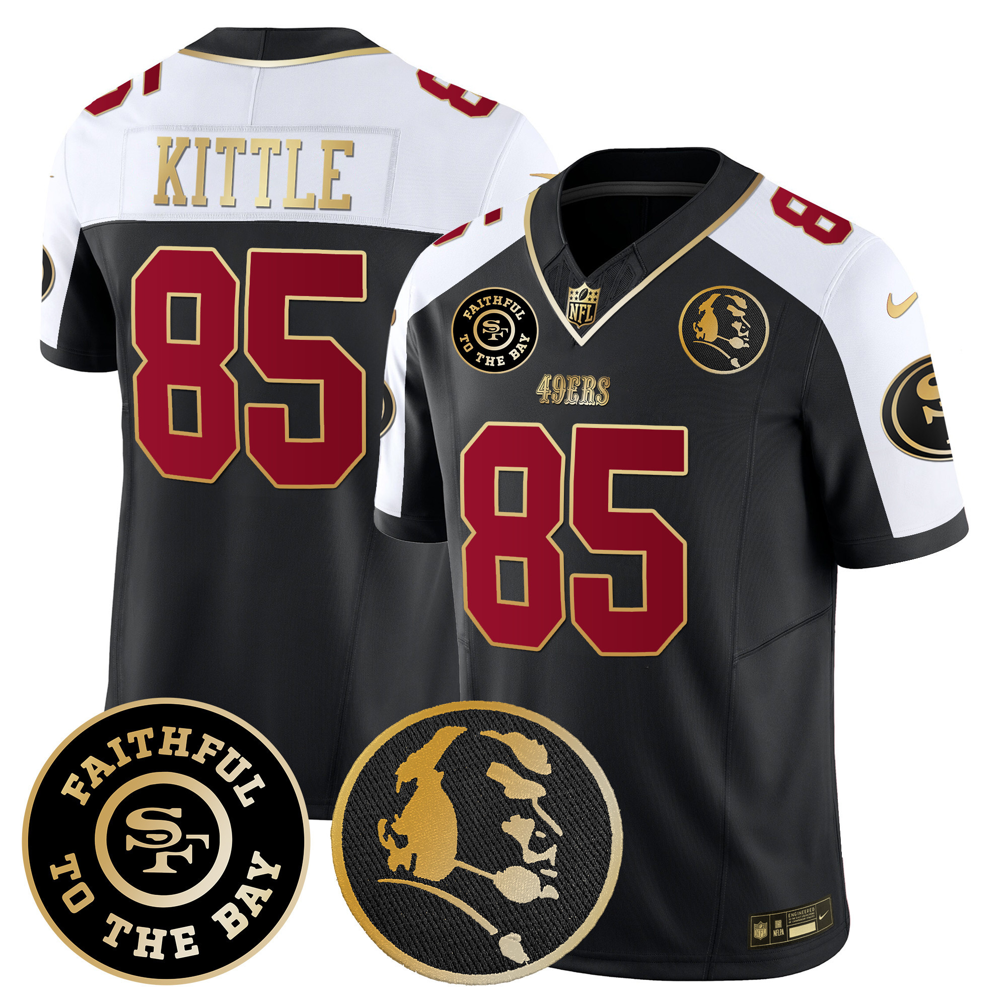 Men's 49ers Faithful & John Madden Patch Vapor Jersey - All Stitched - Image 4