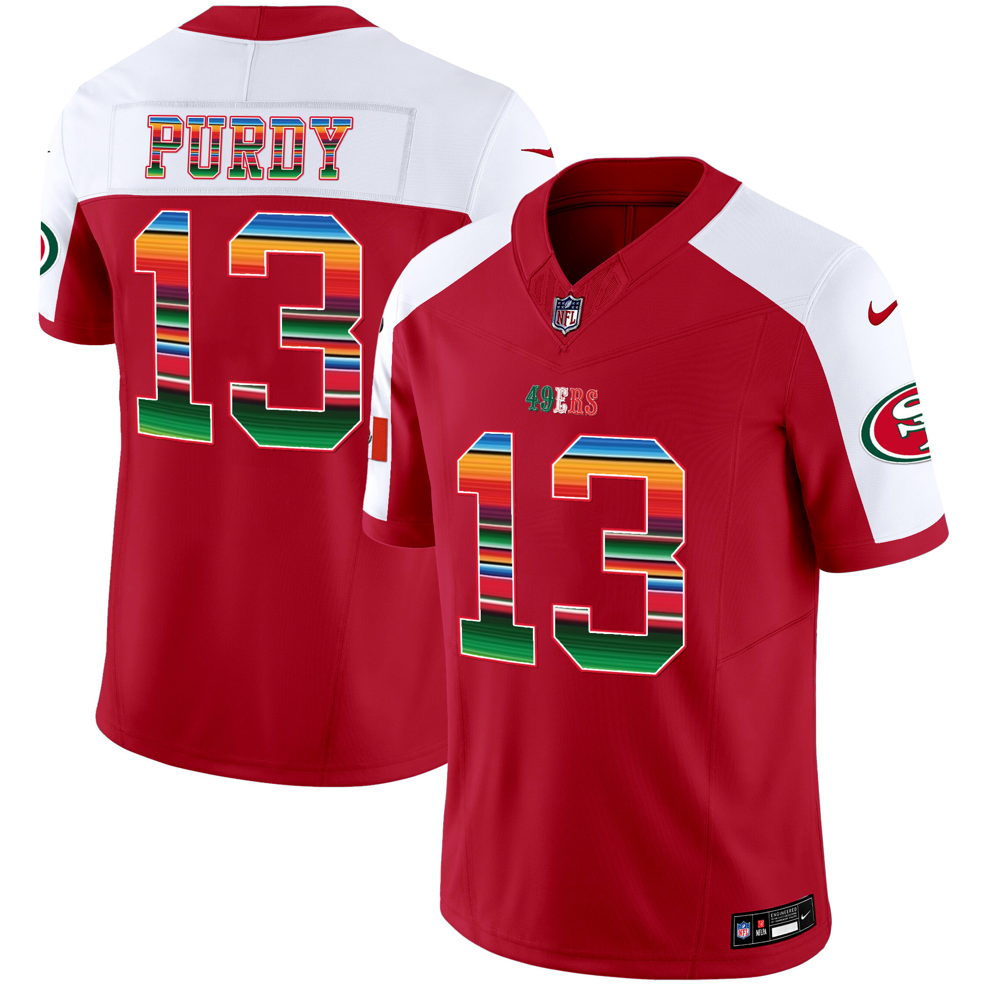 Men's 49ers Mexico Vapor Jersey V3 - All Stitched - Image 44
