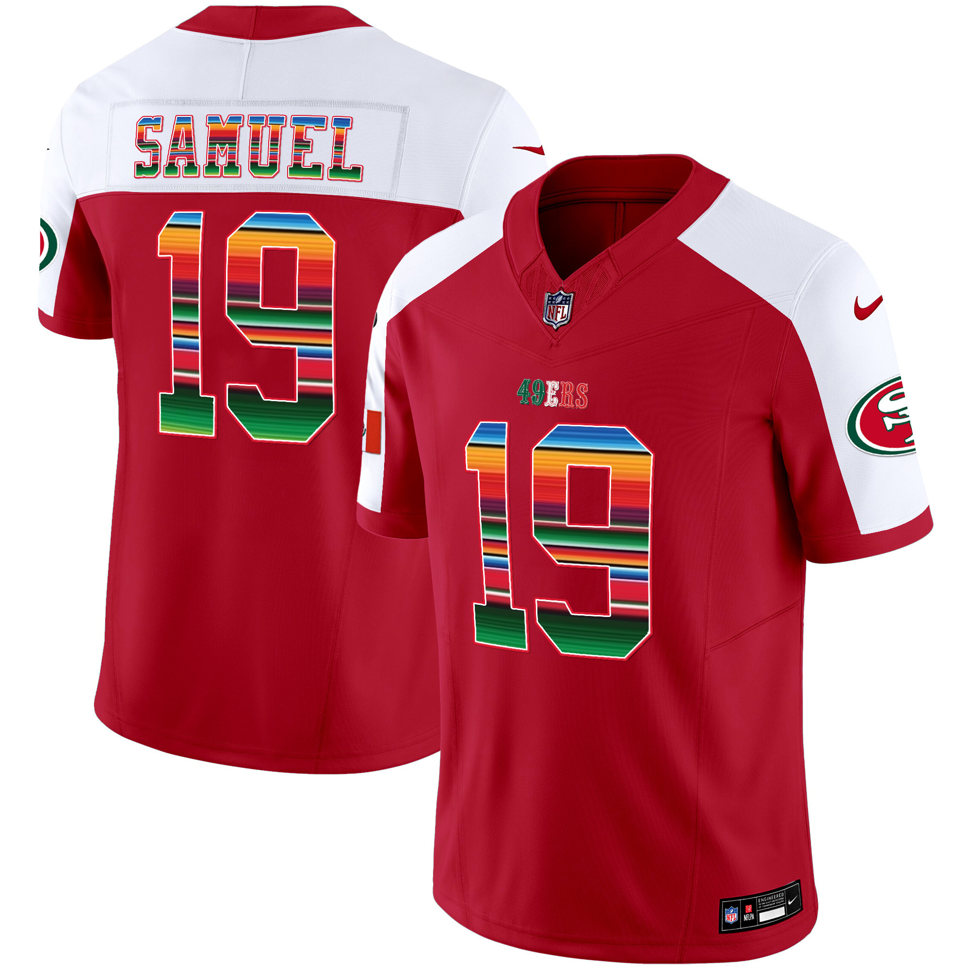 Men's 49ers Mexico Vapor Jersey V3 - All Stitched - Image 43