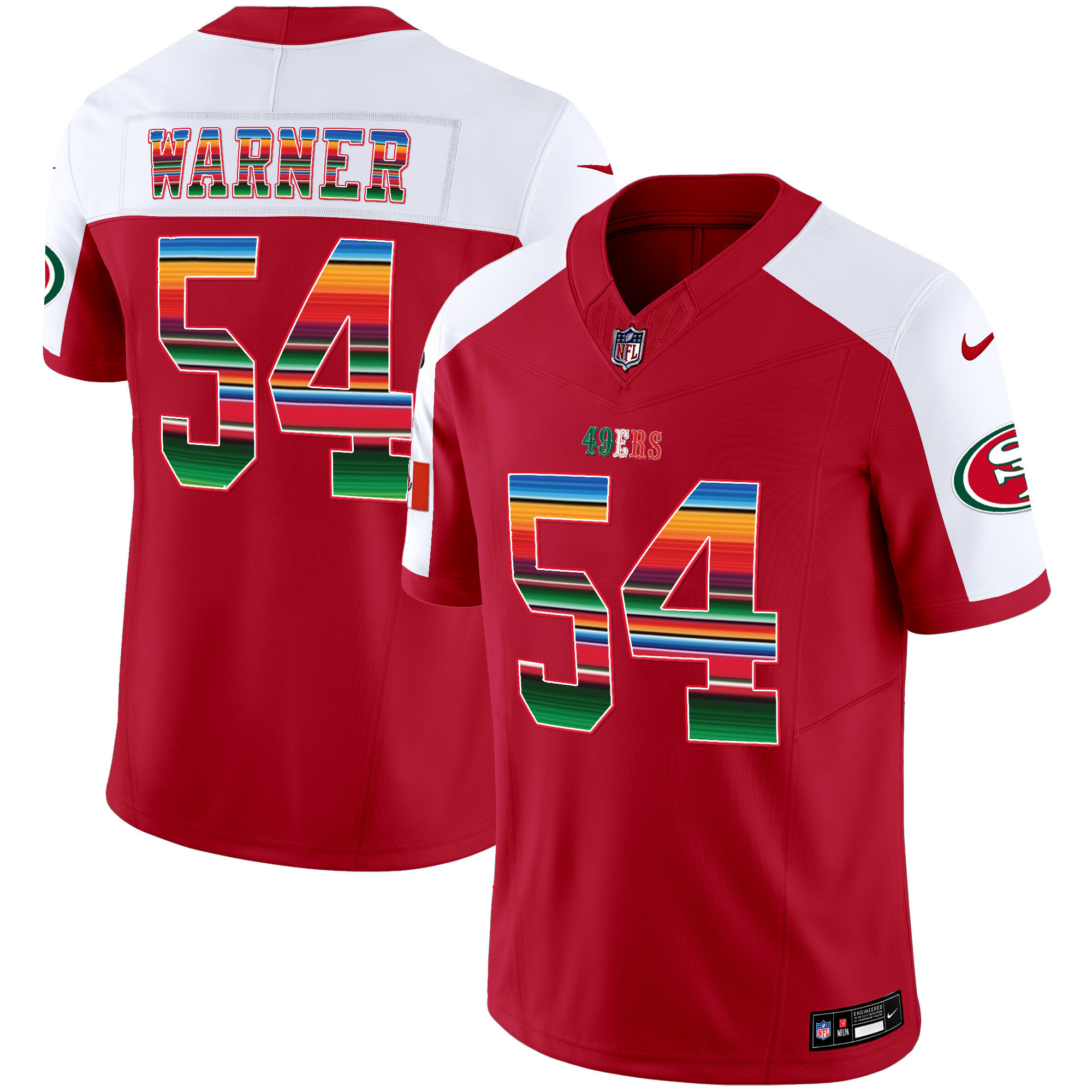 Men's 49ers Mexico Vapor Jersey V3 - All Stitched - Image 41