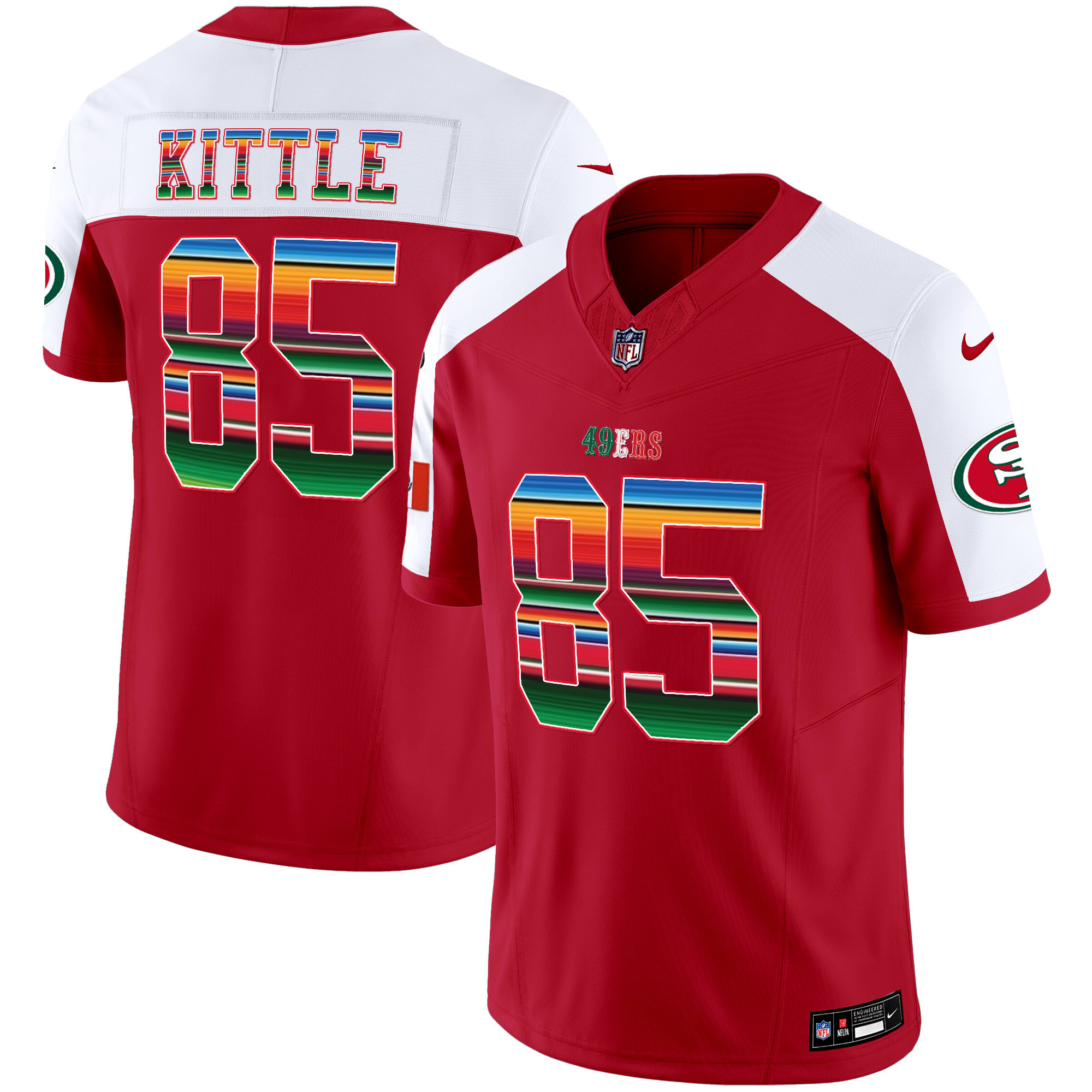 Men's 49ers Mexico Vapor Jersey V3 - All Stitched - Image 45