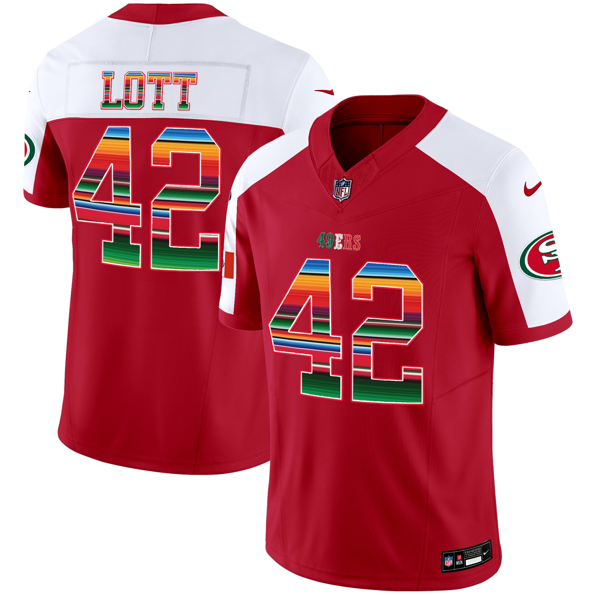 Men's 49ers Mexico Vapor Jersey V3 - All Stitched - Image 49
