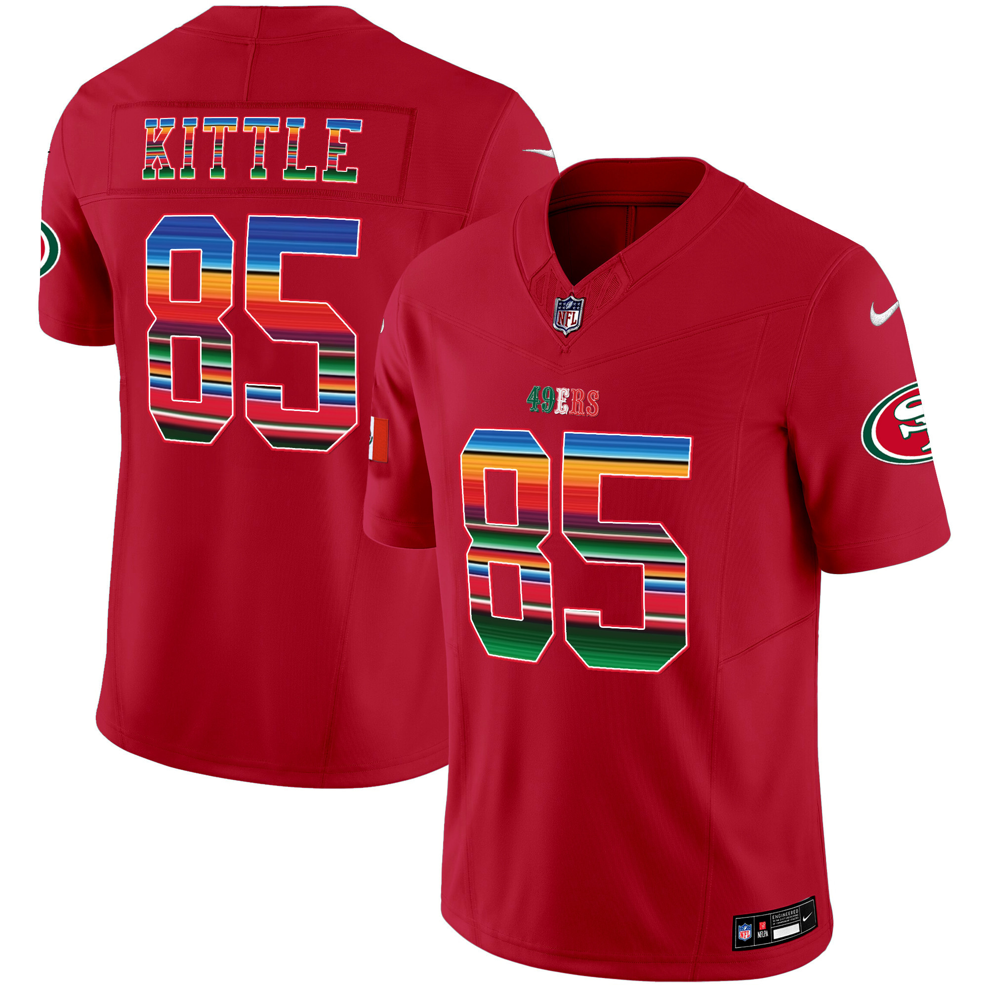 Men's 49ers Mexico Vapor Jersey V3 - All Stitched - Image 15