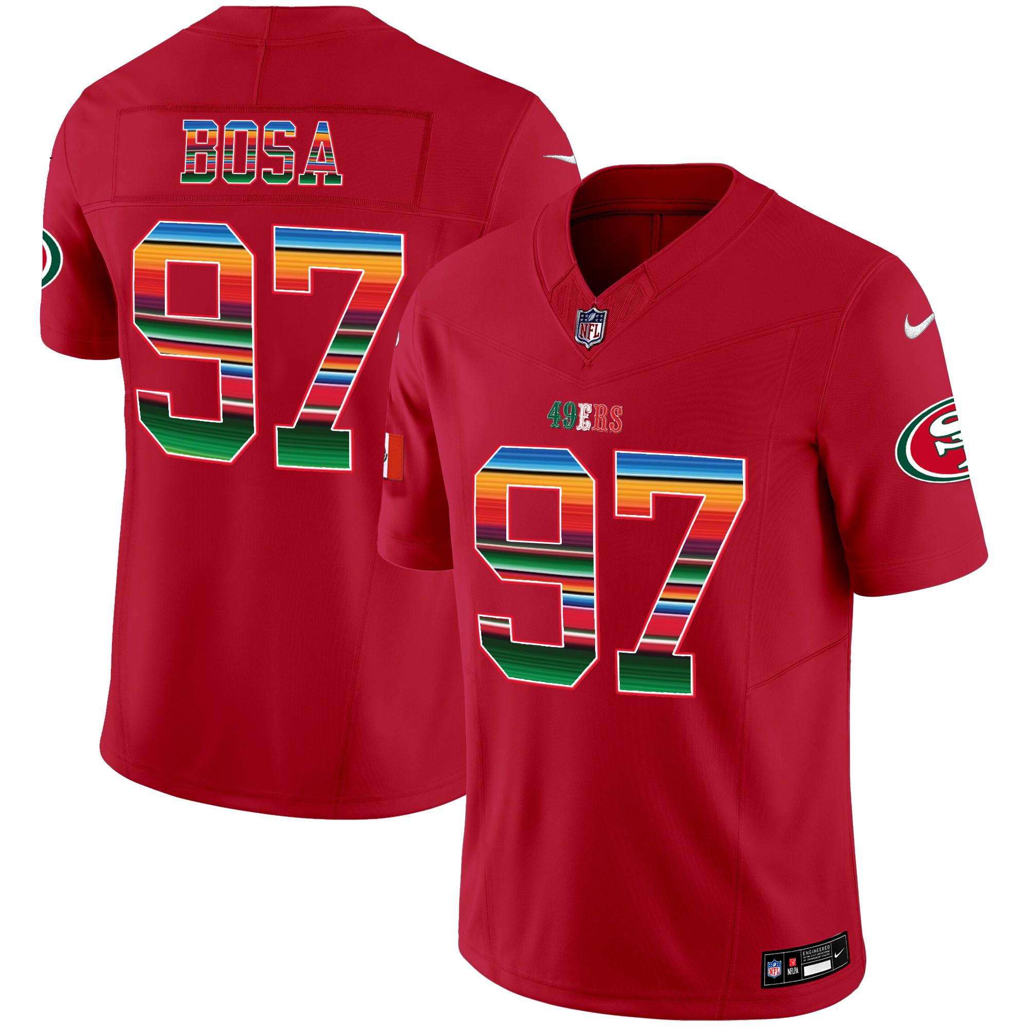 Men's 49ers Mexico Vapor Jersey V3 - All Stitched - Image 17