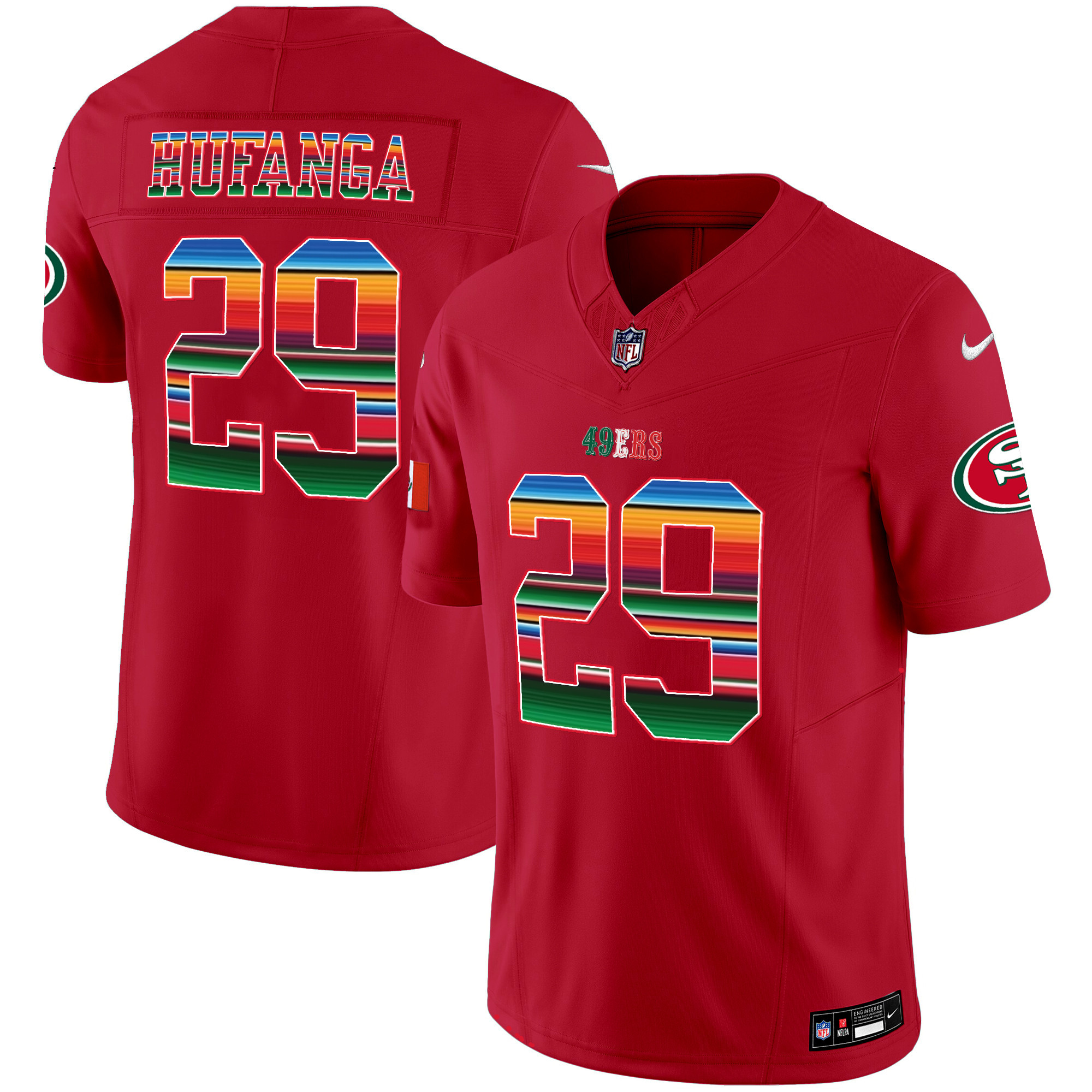 Men's 49ers Mexico Vapor Jersey V3 - All Stitched - Image 20